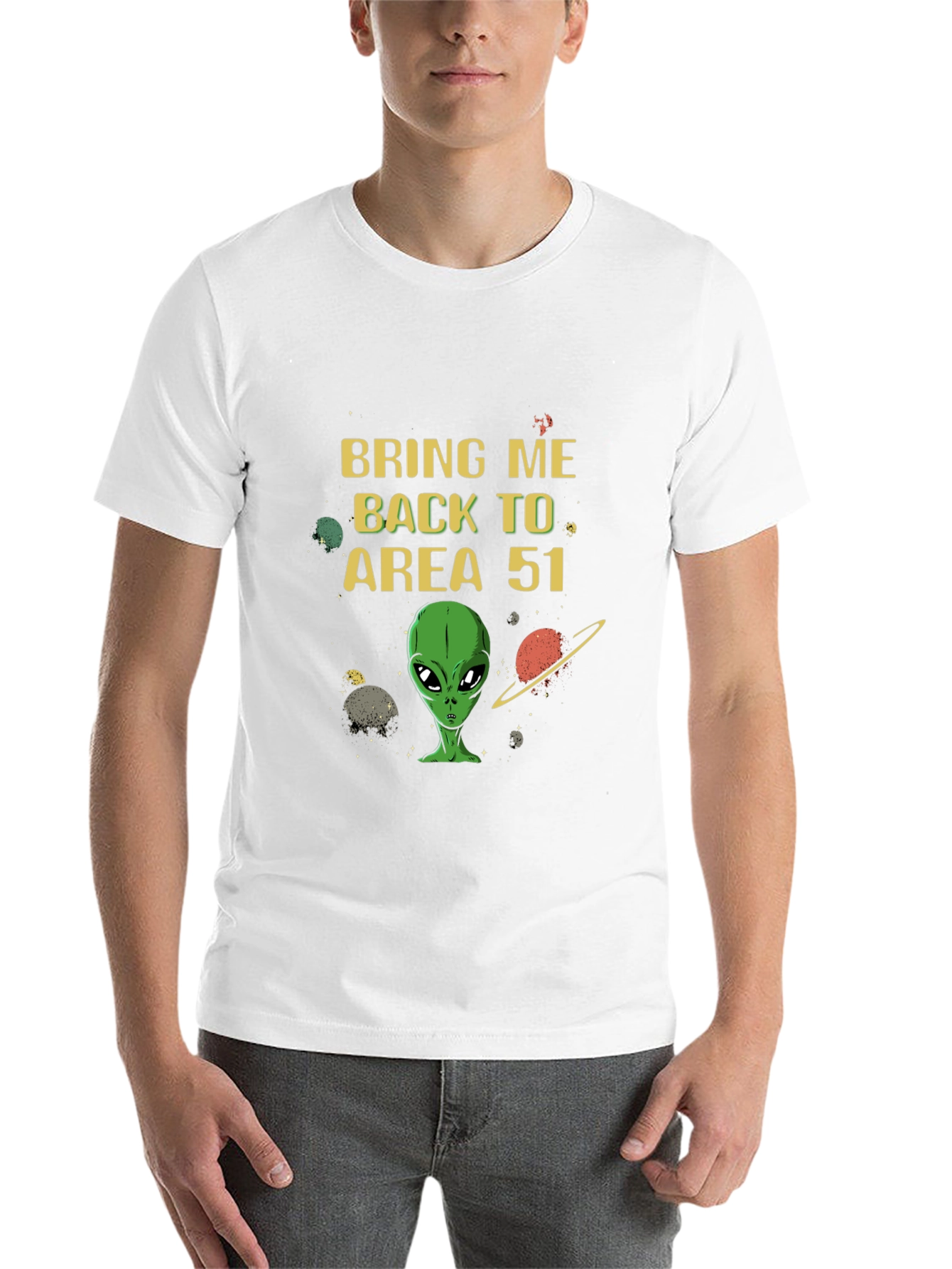 Black Bring Me Back to Area 51 T-Shirt view 14