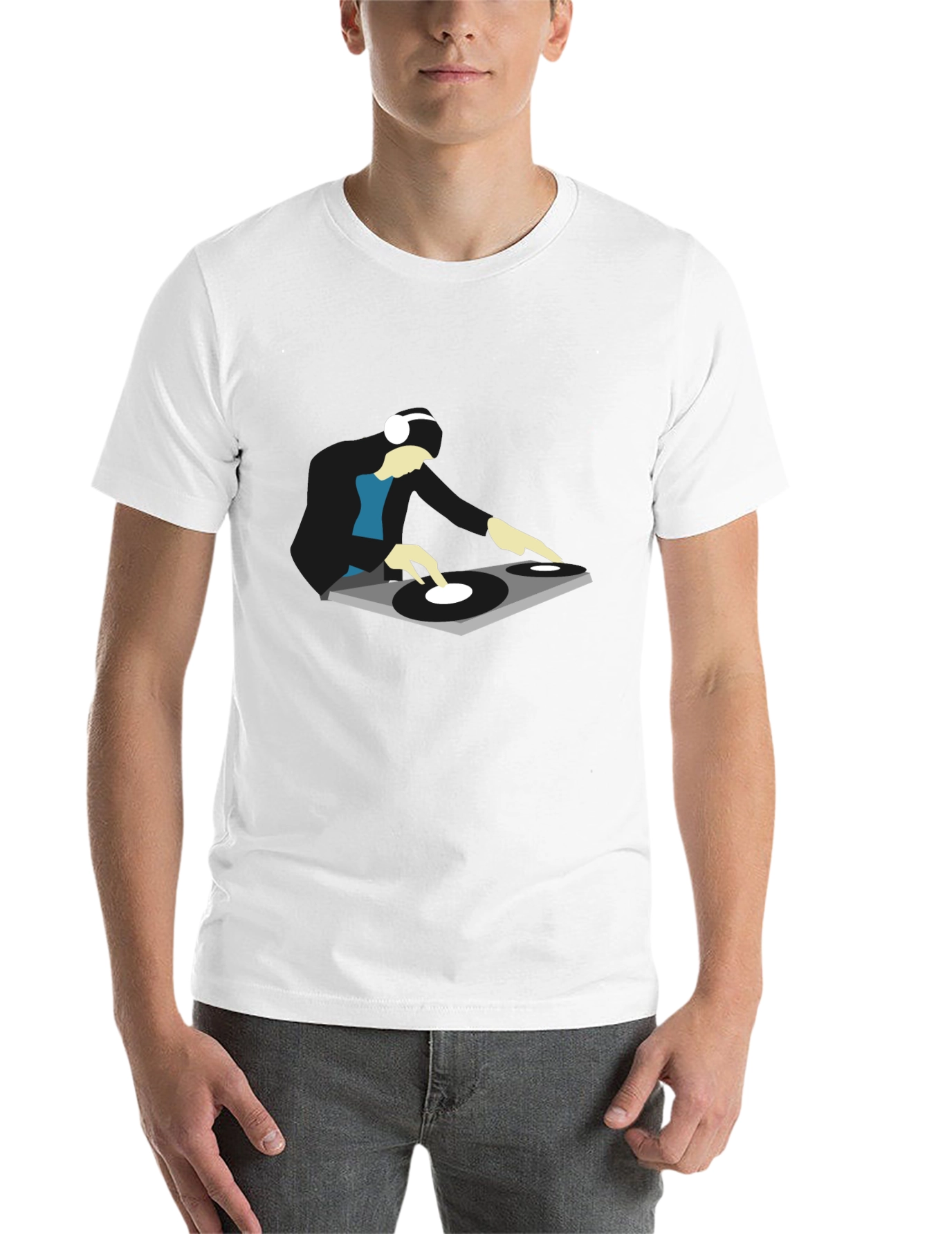 Black DJ Graphic Tee - Cool Turntable Design view 14