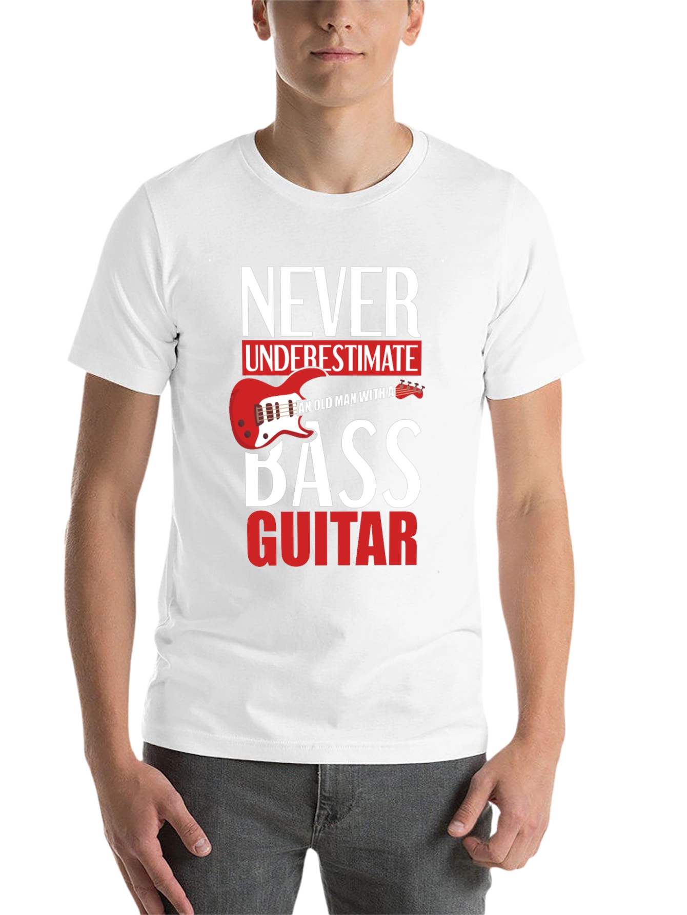 Black Never Underestimate Old Man With a Bass Guitar T-Shirt view 14