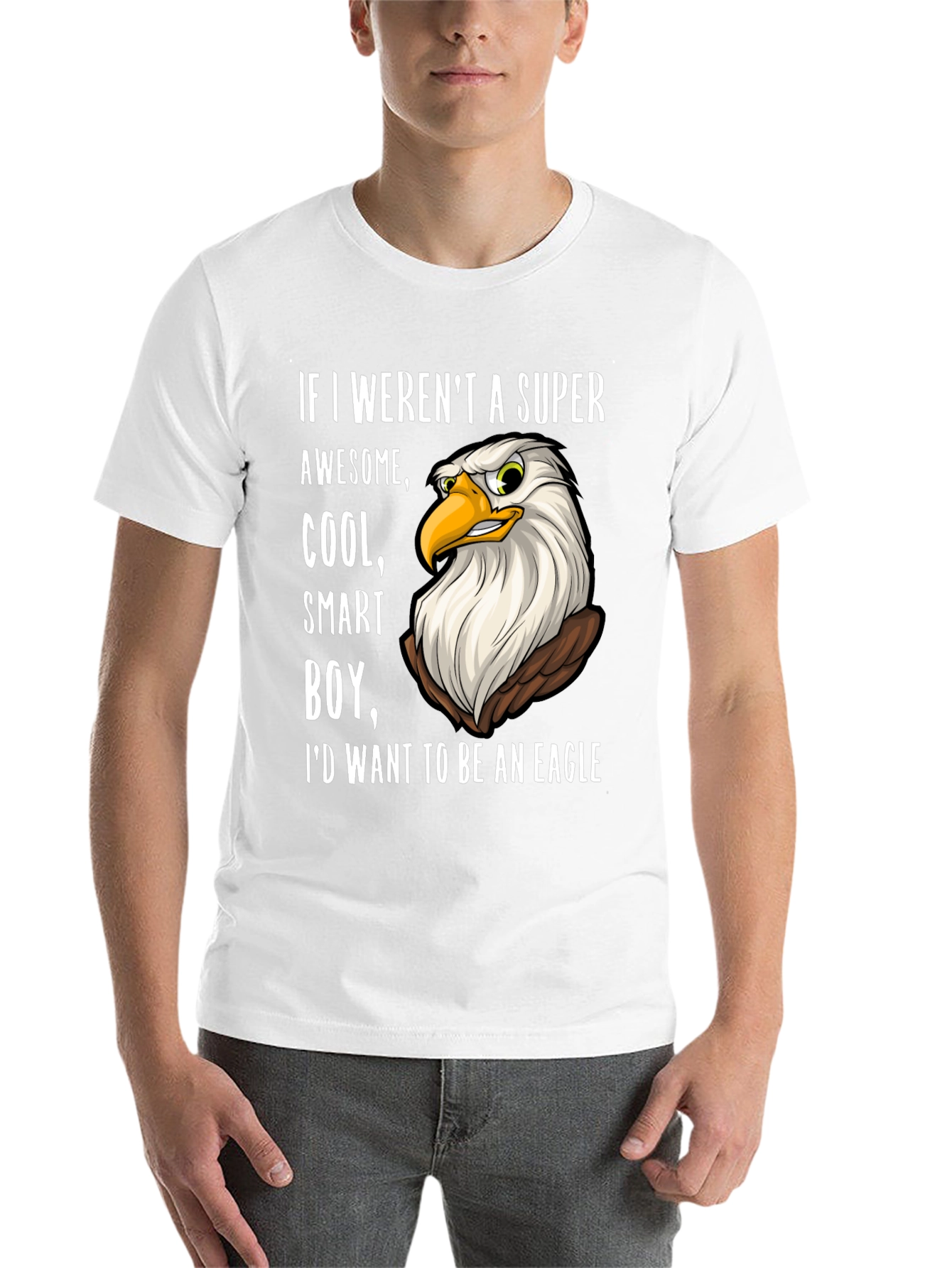 Black Funny Eagle T-Shirt - Super Awesome Cool Smart Boy Design view 14