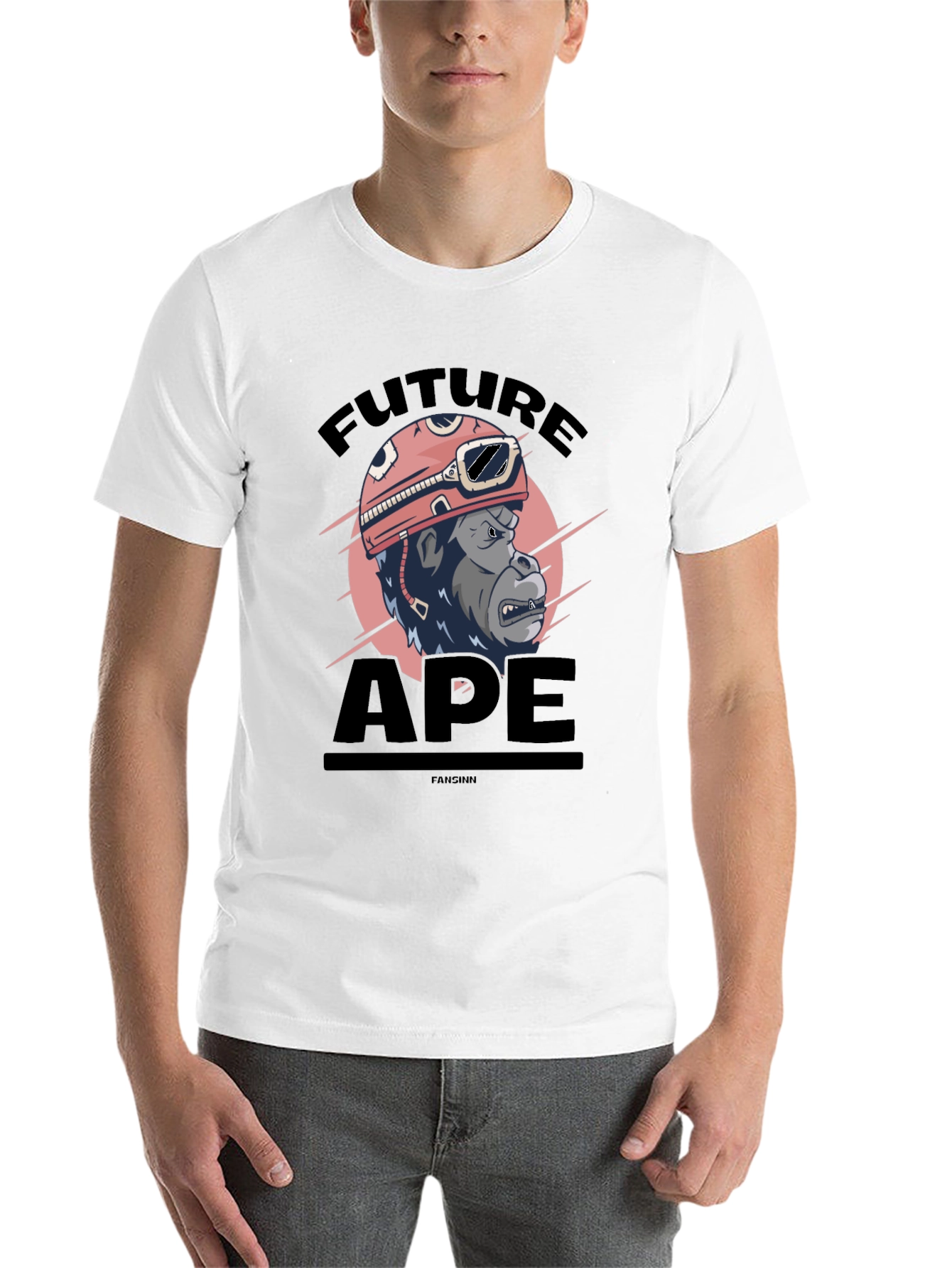 Black Future Ape Graphic T-Shirt - Black view 14