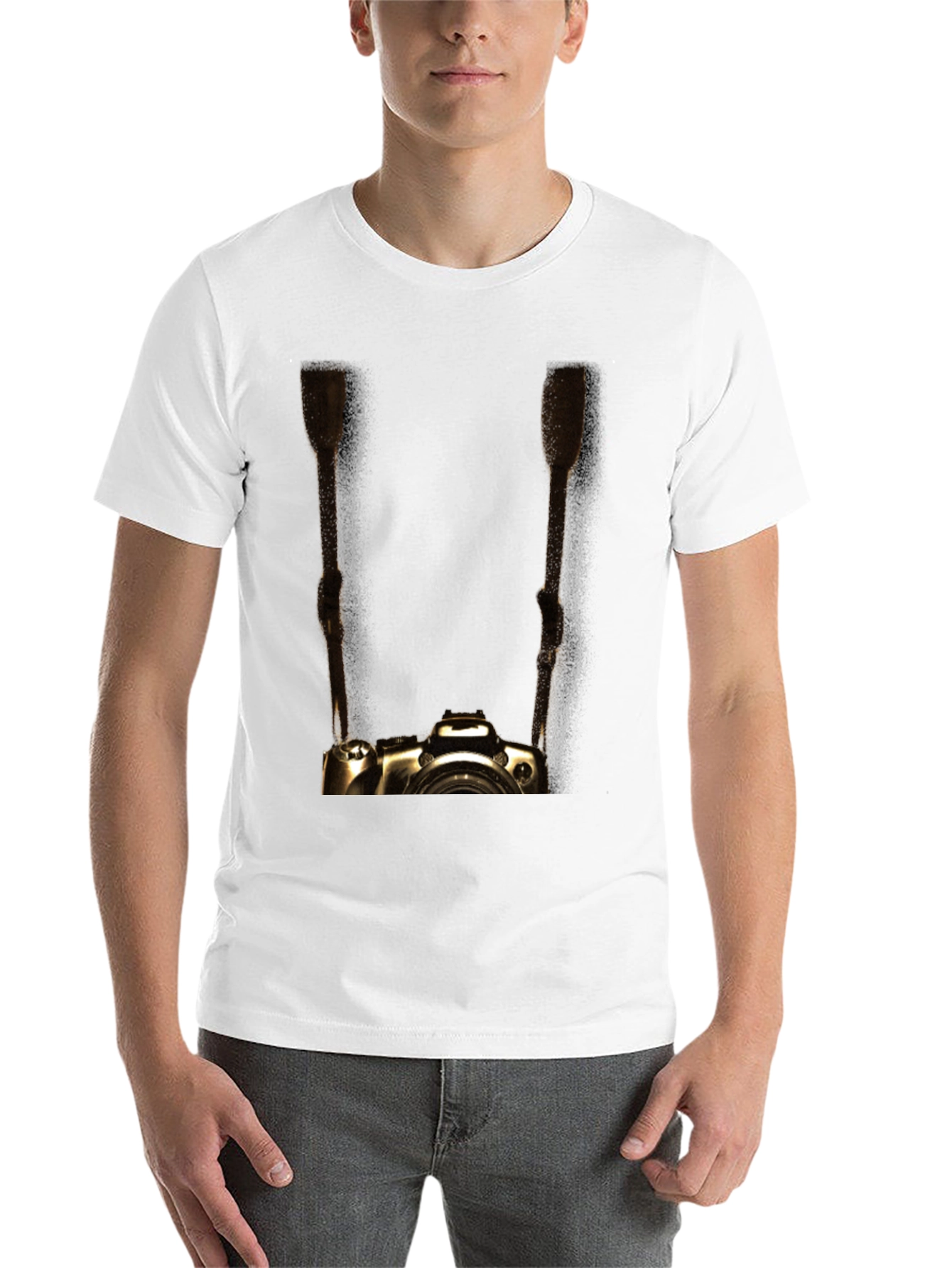 Black Golden Camera Graphic Tee - Photographer's Style view 14