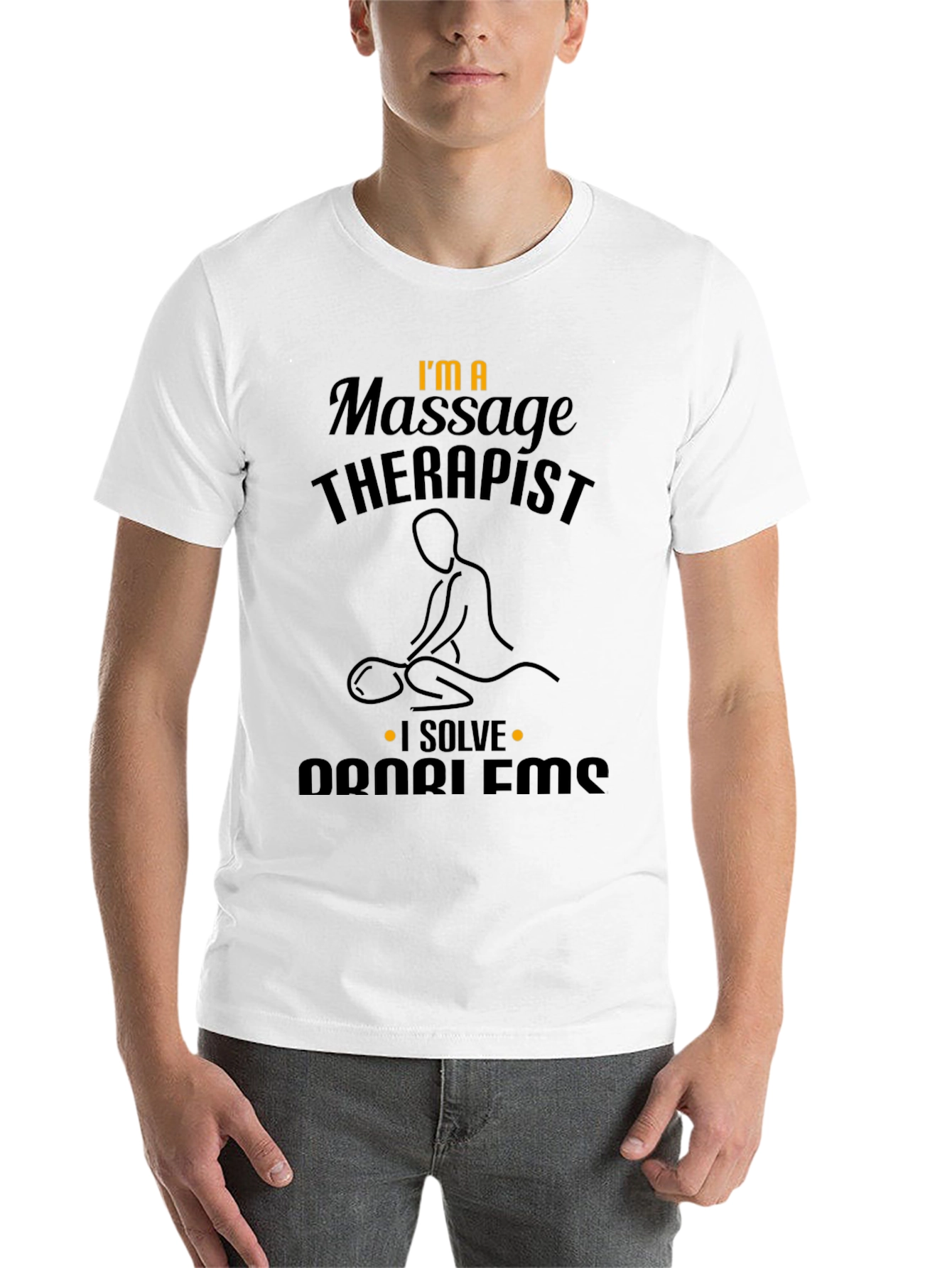 Black Massage Therapist T-Shirt - Problem Solver view 14