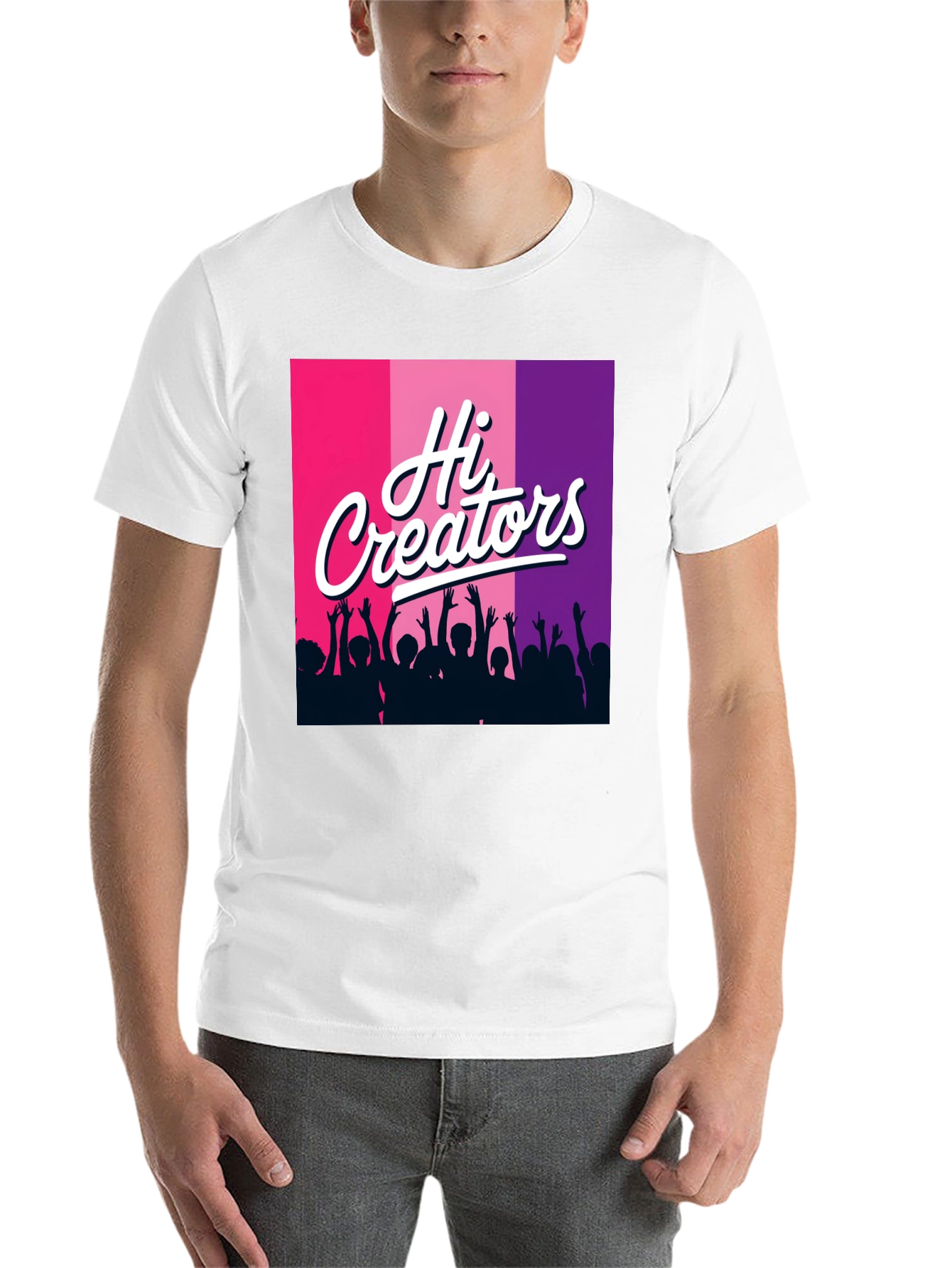 Black Hi Creators Graphic Tee - Black Cotton T-Shirt view 14