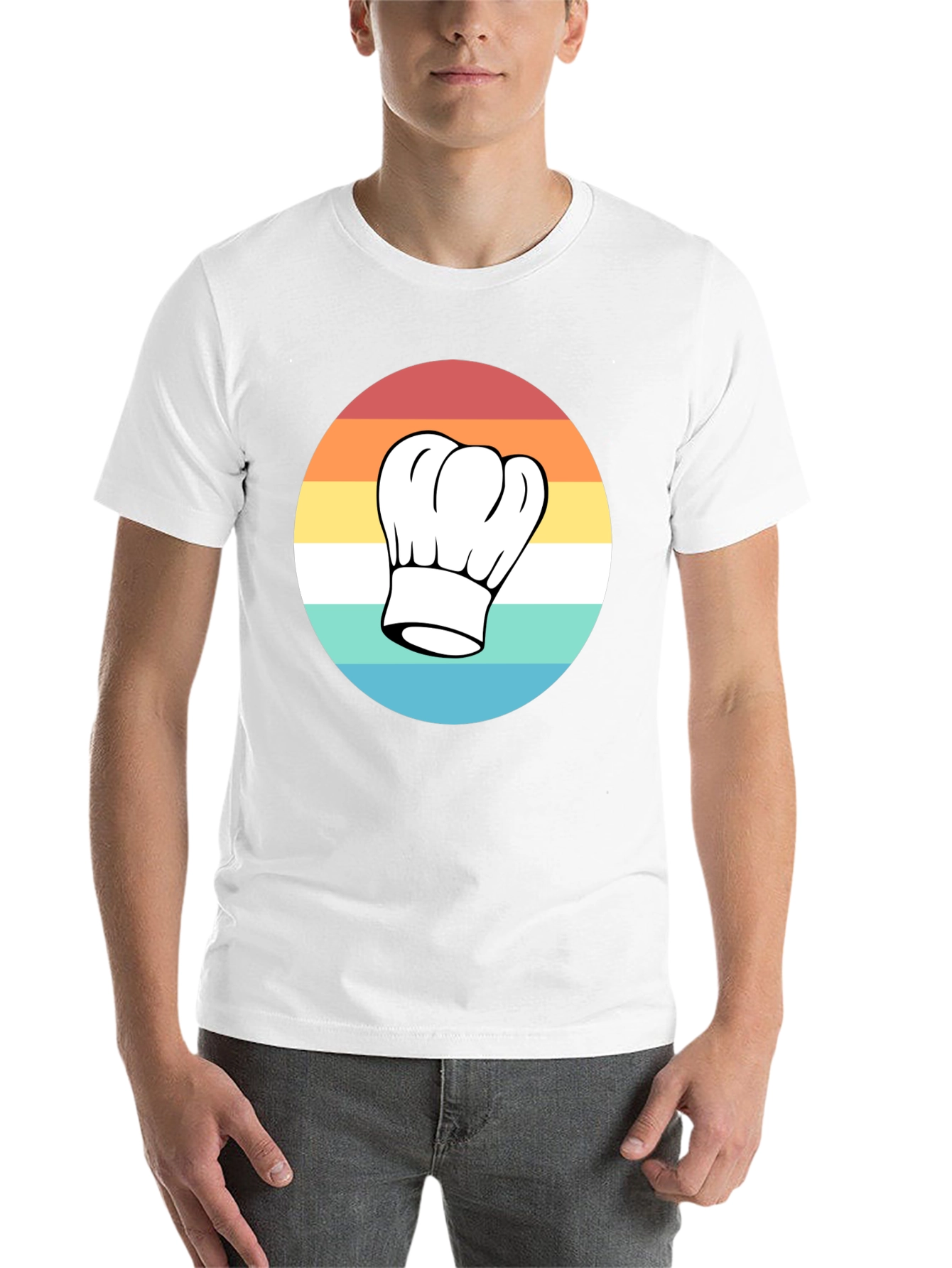 Black Retro Chef Hat T-Shirt - Classic Culinary Style view 14