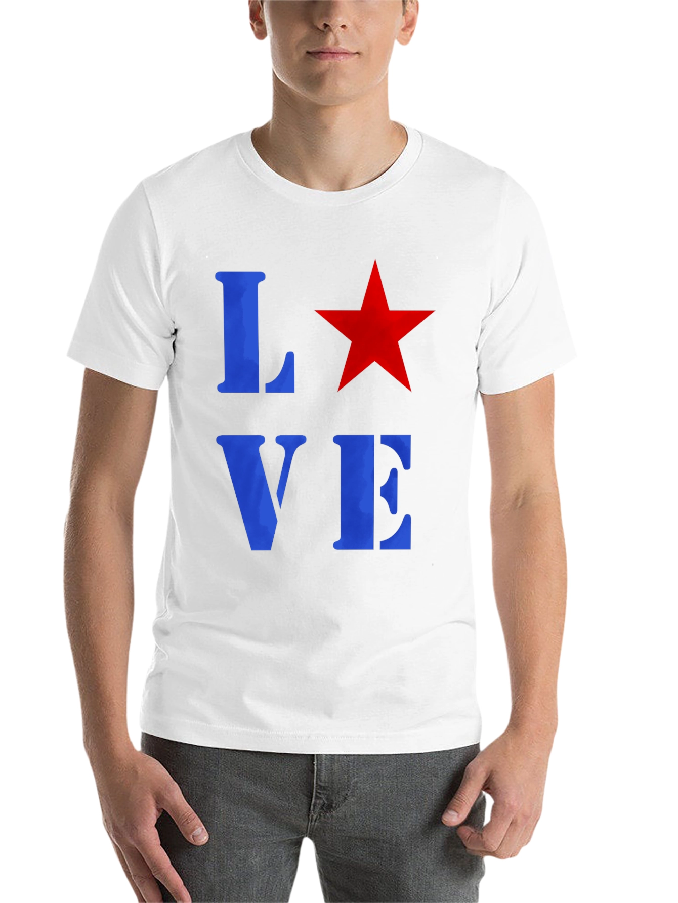 Black Love Star Graphic Tee - Casual Unisex T-Shirt view 14