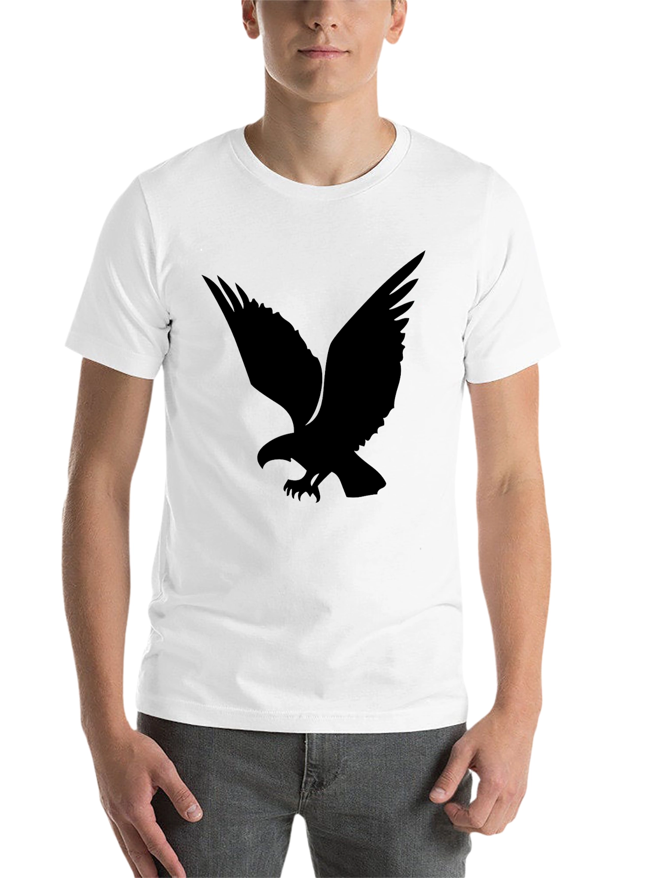 Black Black Eagle Graphic Tee - Mens Casual Style view 14