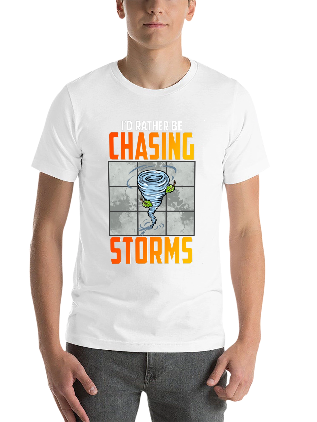Black Chasing Storms Graphic Tee - Weather Enthusiast Shirt view 14
