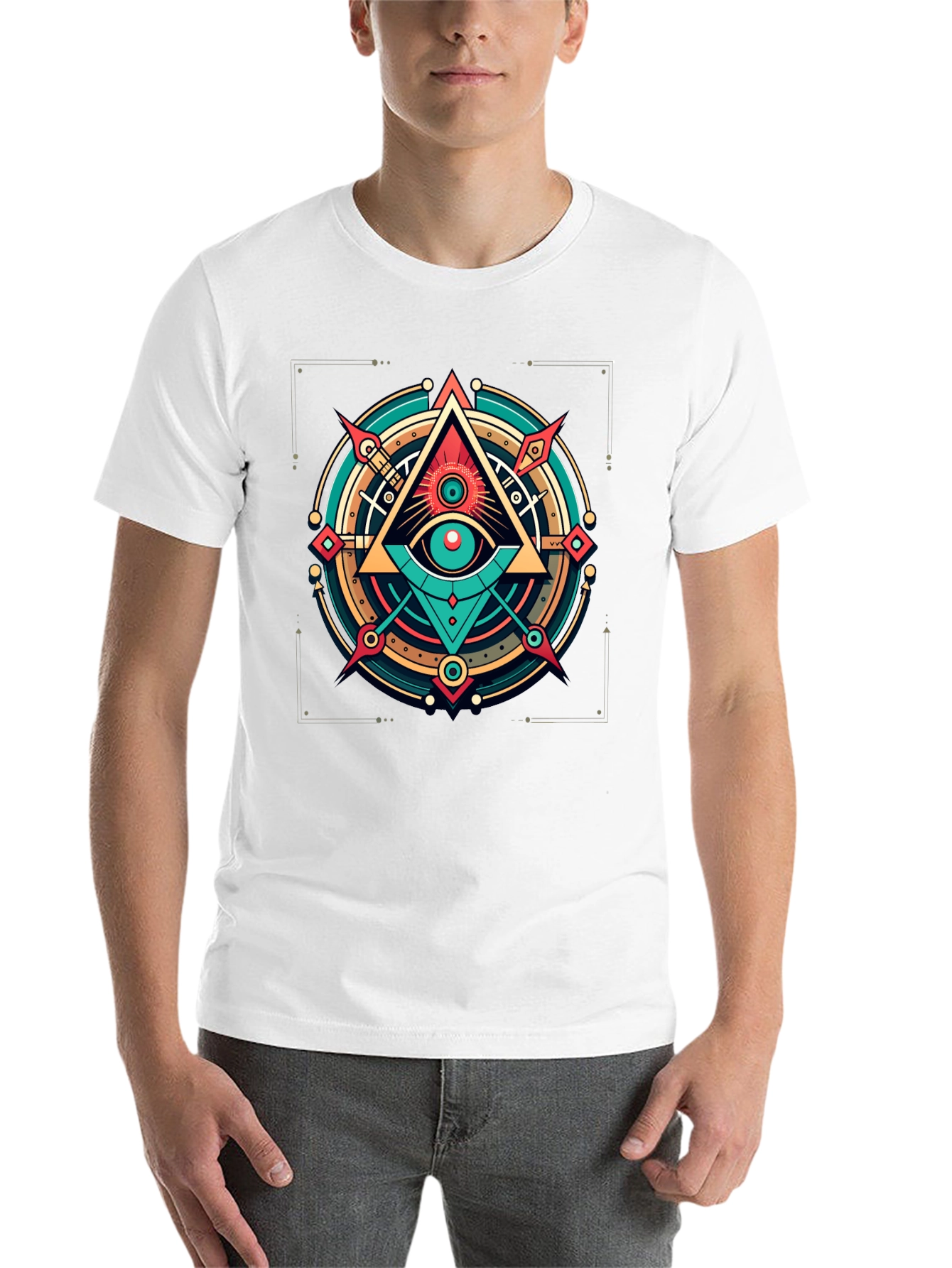 Black All Seeing Eye Graphic Tee - Modern Mystic Style view 14