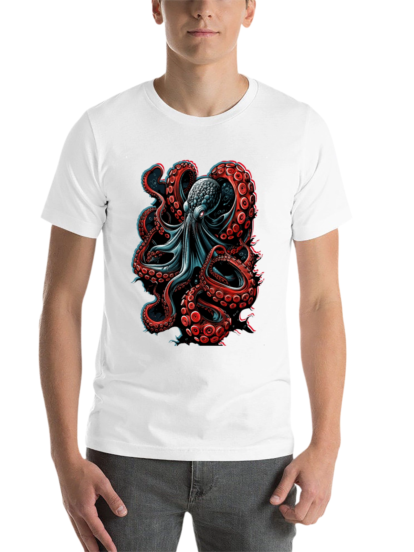 Black Octopus Graphic T-Shirt - Unique Design view 14