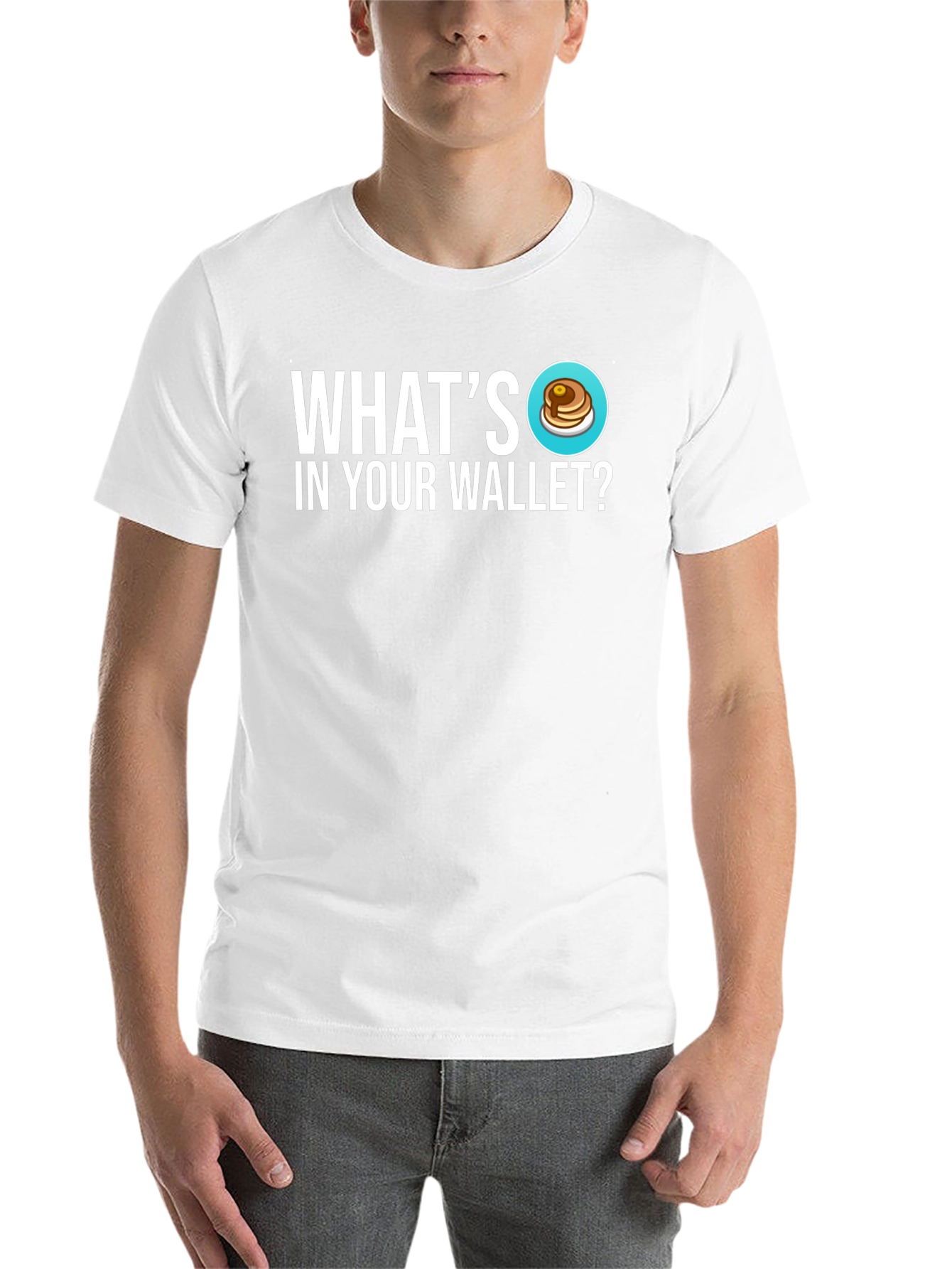 Black Pancake Wallet T-Shirt - What's In Your Wallet Tee view 14