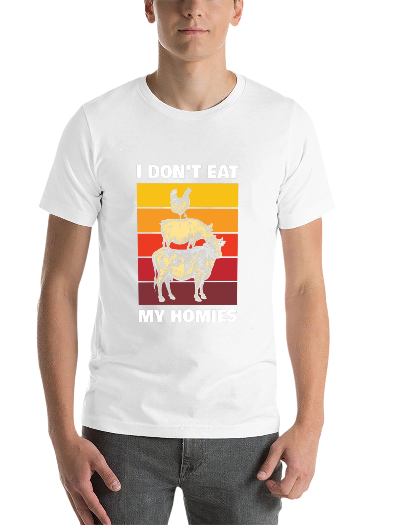 Black I Don't Eat My Homies T-Shirt view 14