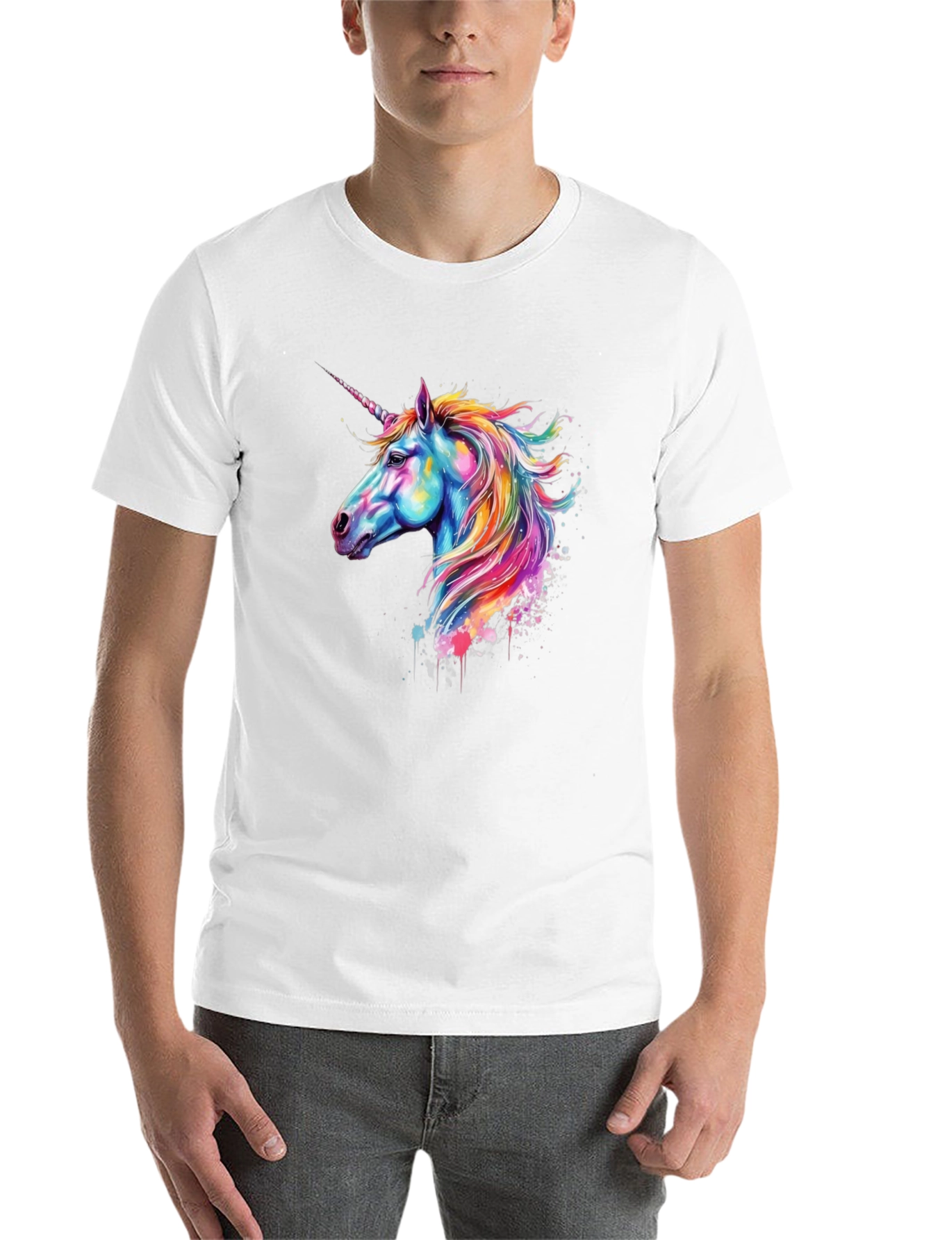 Black Unicorn Graphic Black T-Shirt view 14