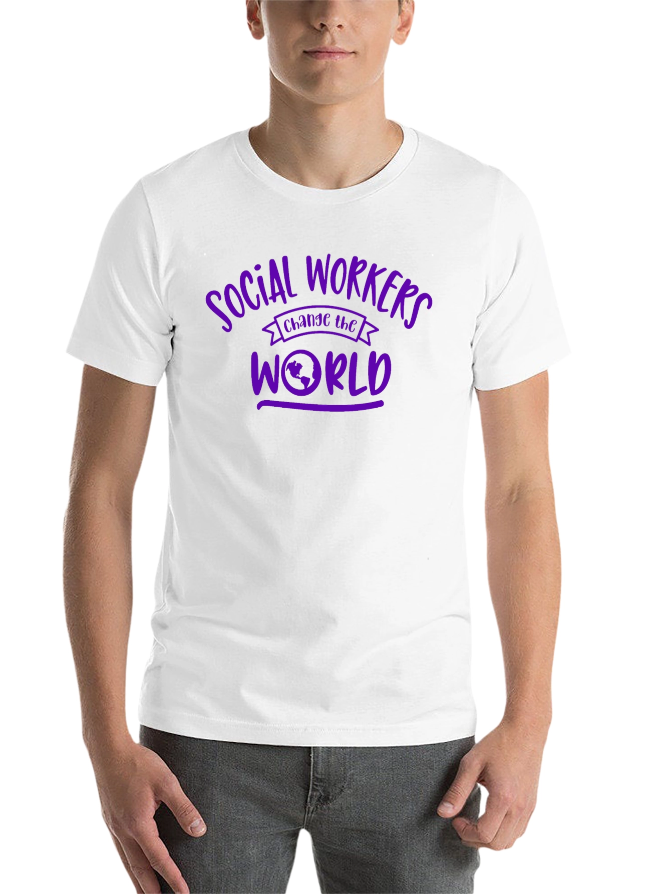 Black Social Workers Change the World T-Shirt - Black view 14