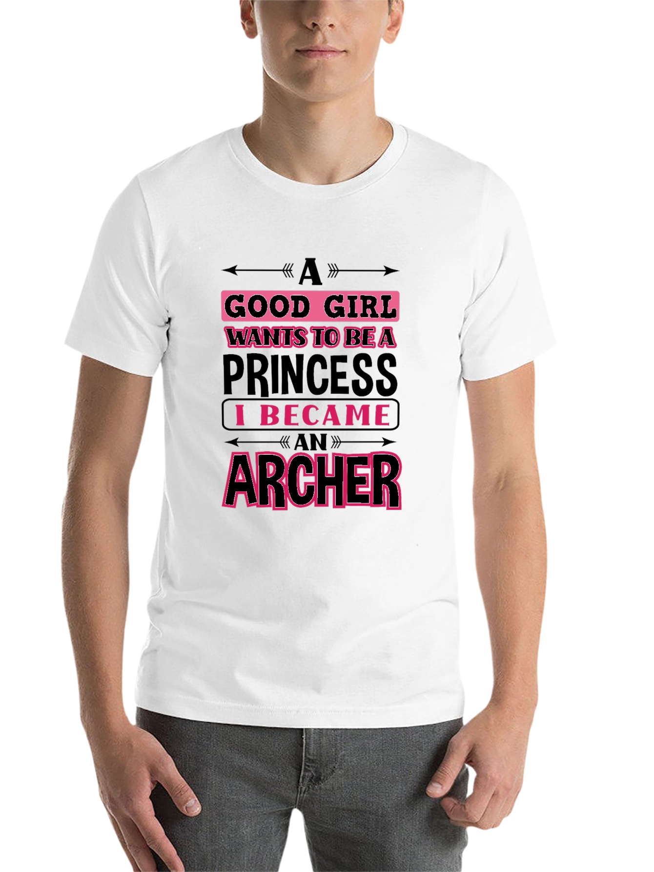 Black Archer Princess Graphic T-Shirt - Funny Women's Tee view 14
