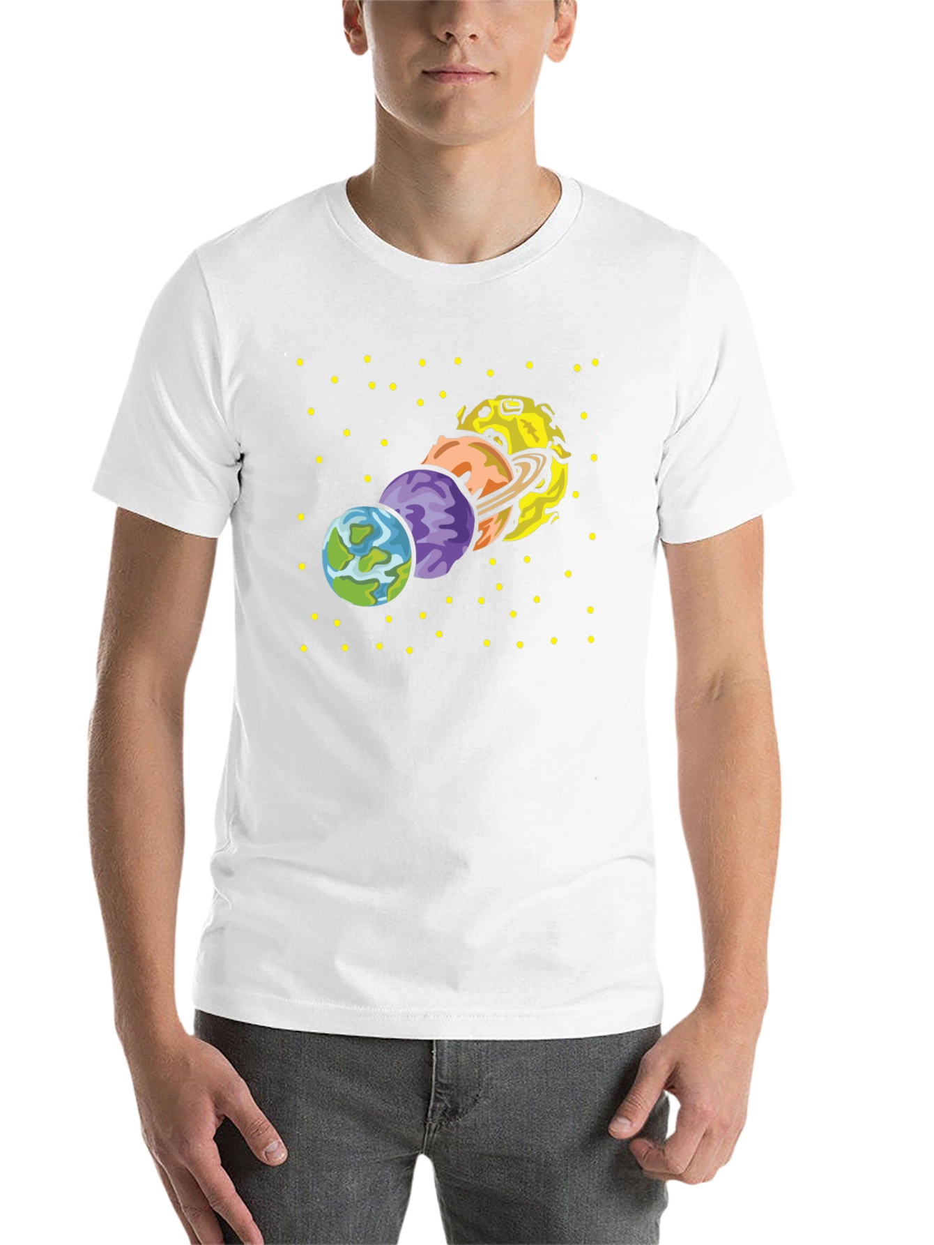 Black Planets Graphic T-Shirt - Space Design view 14