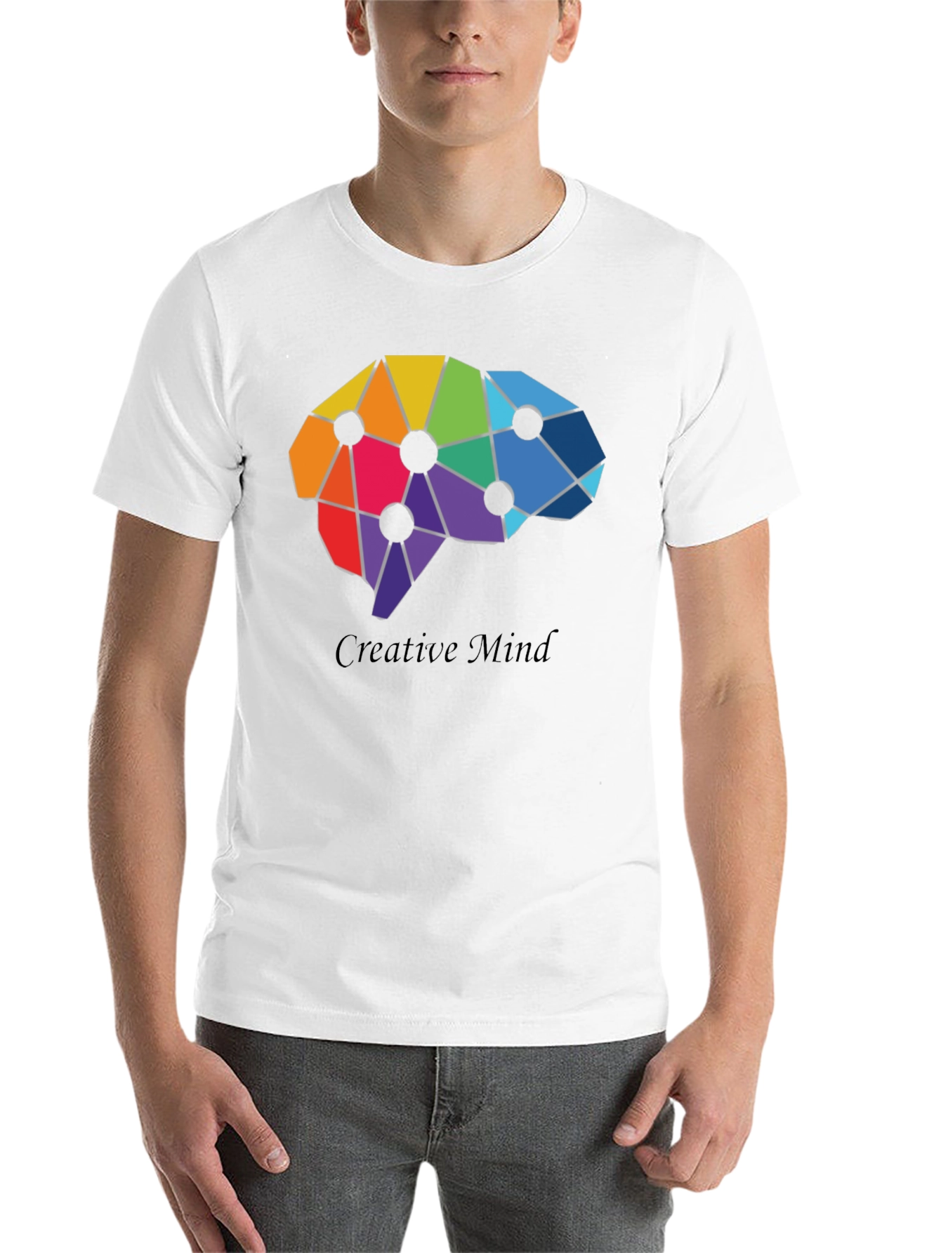 Black Creative Mind T-Shirt - Artistic Brain Design view 14
