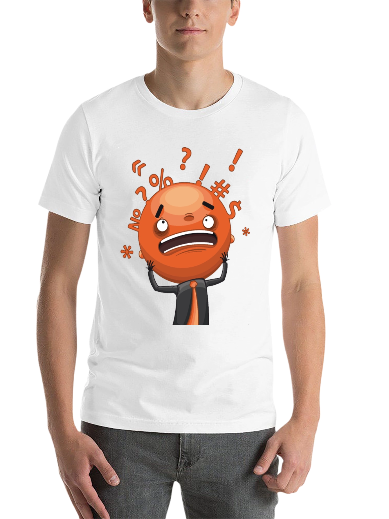 Black Stressed Out Emoji Graphic T-Shirt - Black view 14