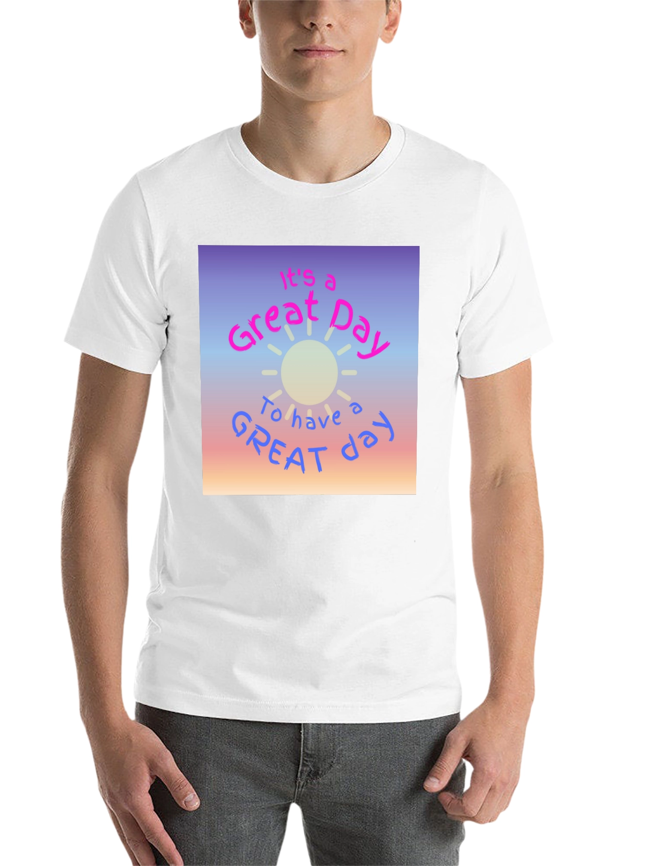 Black Great Day Graphic T-Shirt - Trendy Casual Tee view 14