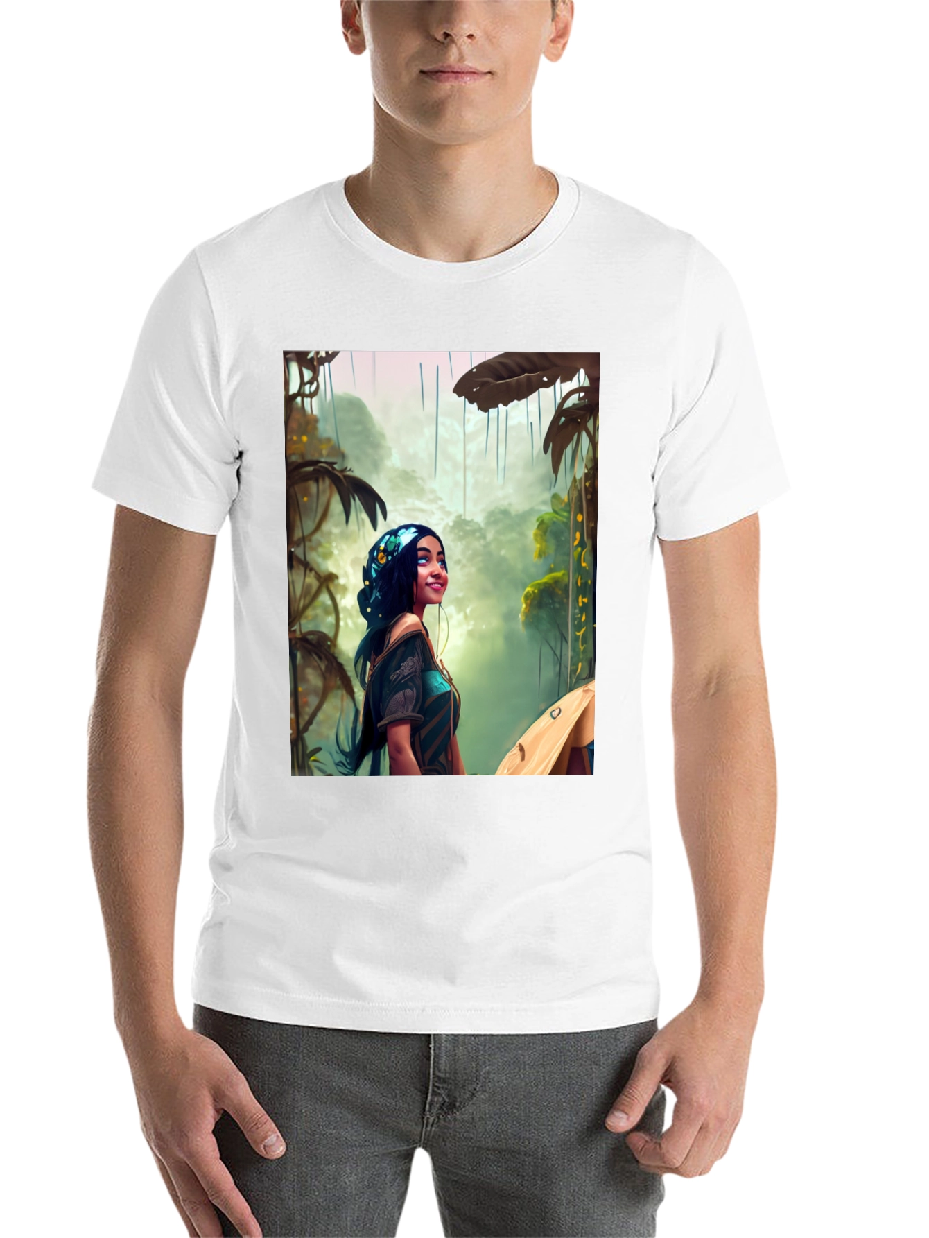 Black Jungle Girl Graphic Tee view 14