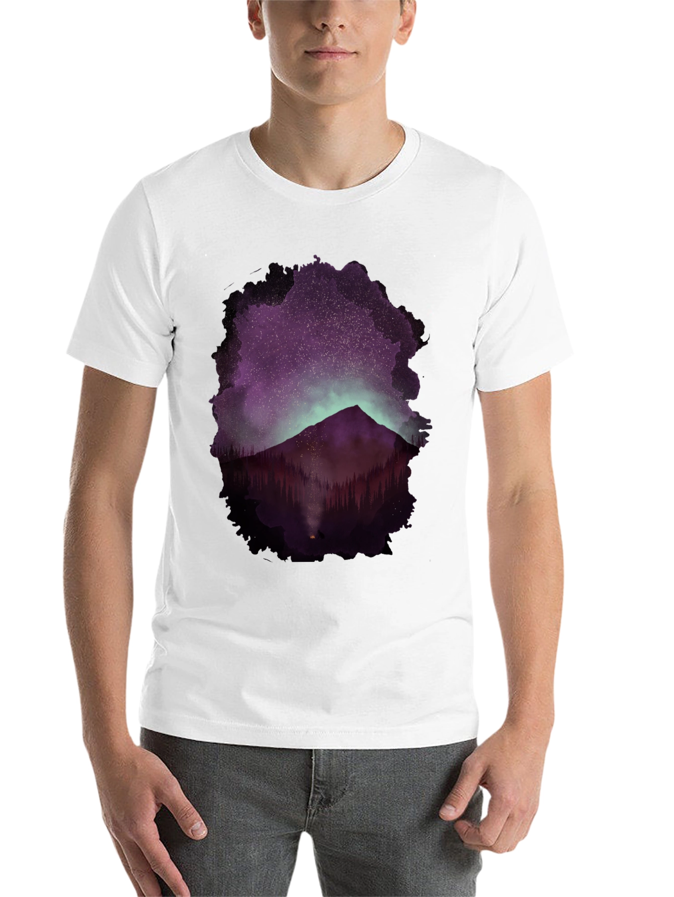 Black Mountain Night Sky Graphic Tee view 14