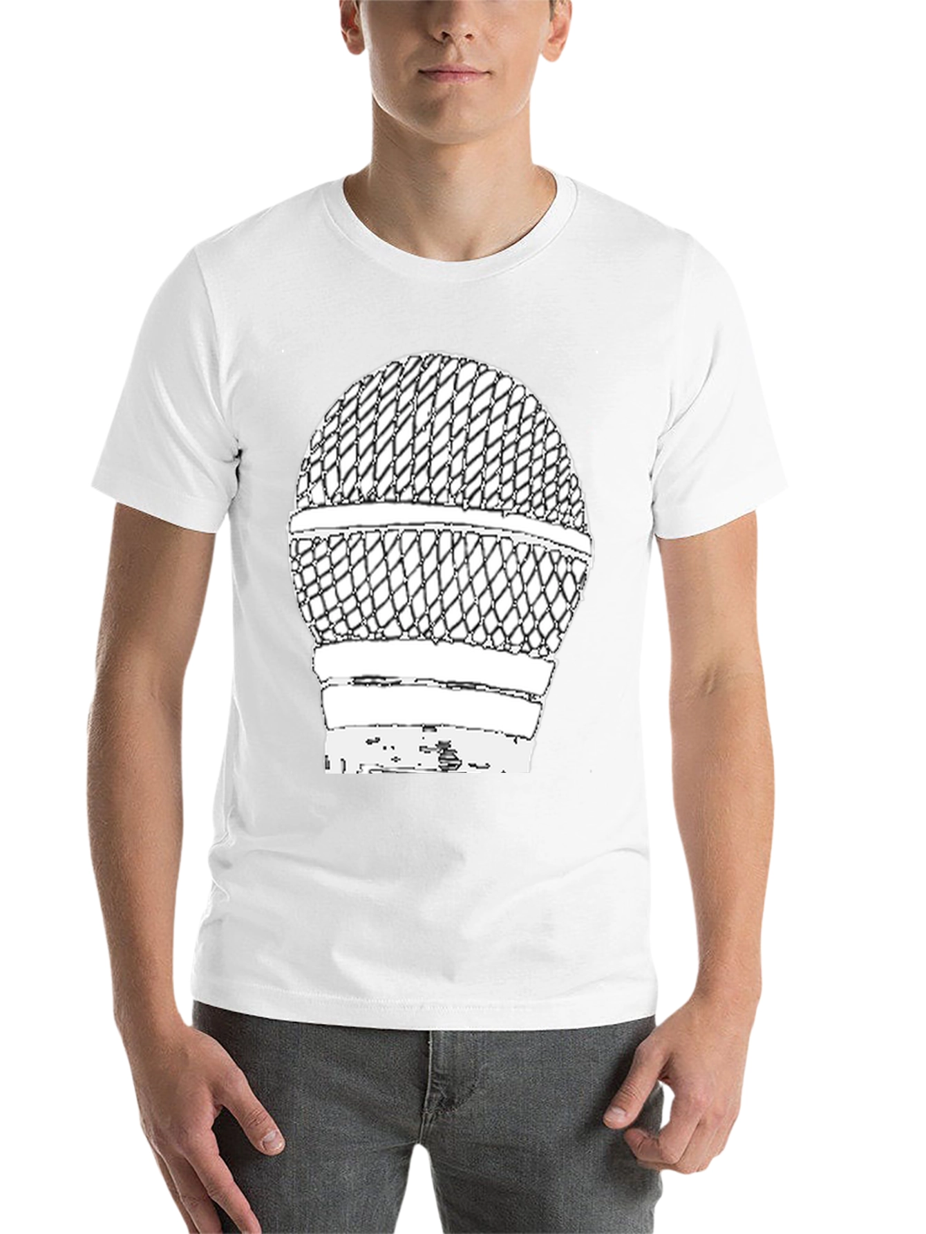 Black Retro Microphone Graphic Tee view 14