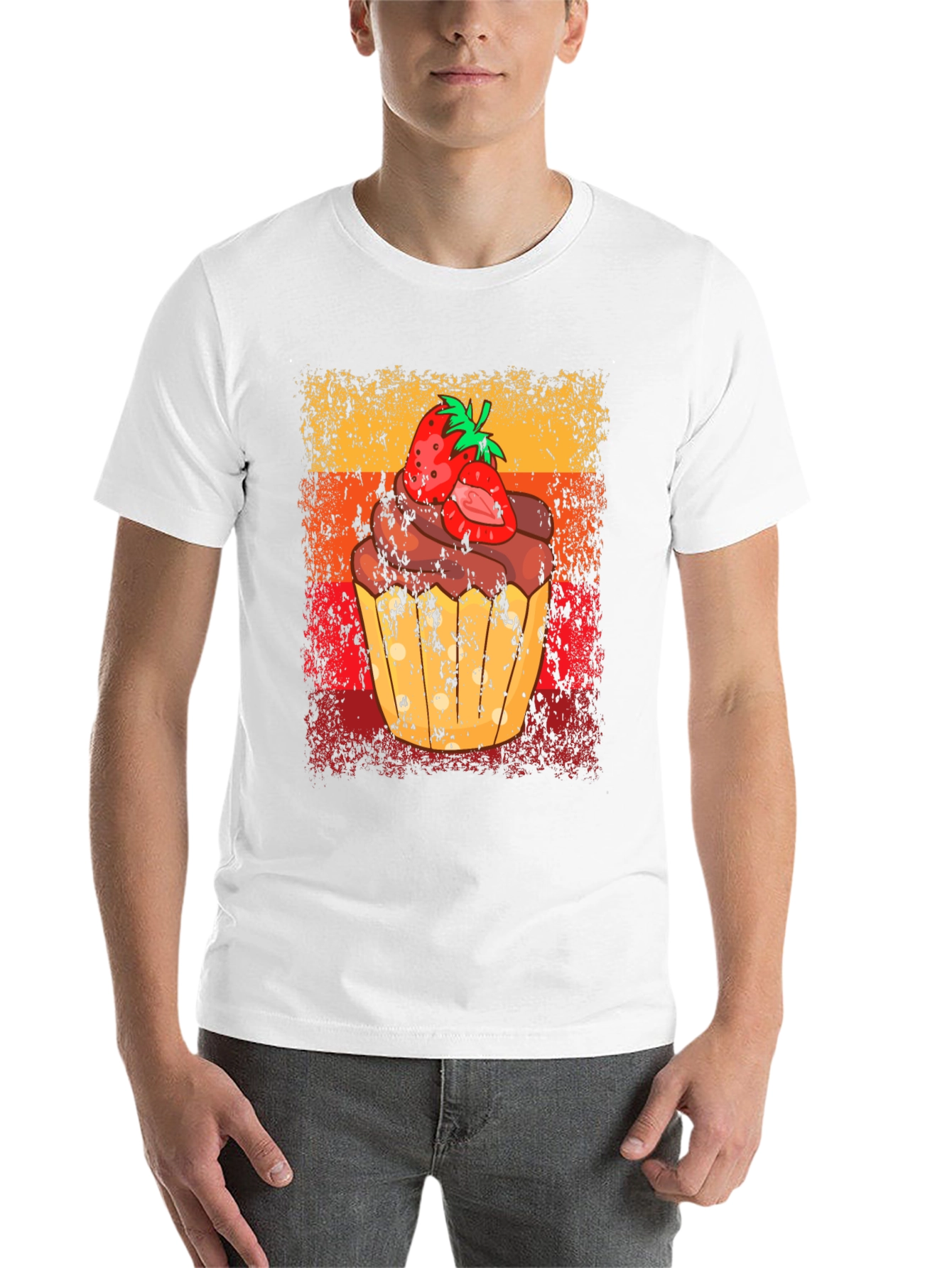 Black Strawberry Cupcake Graphic Tee - Sweet Treat Shirt view 14
