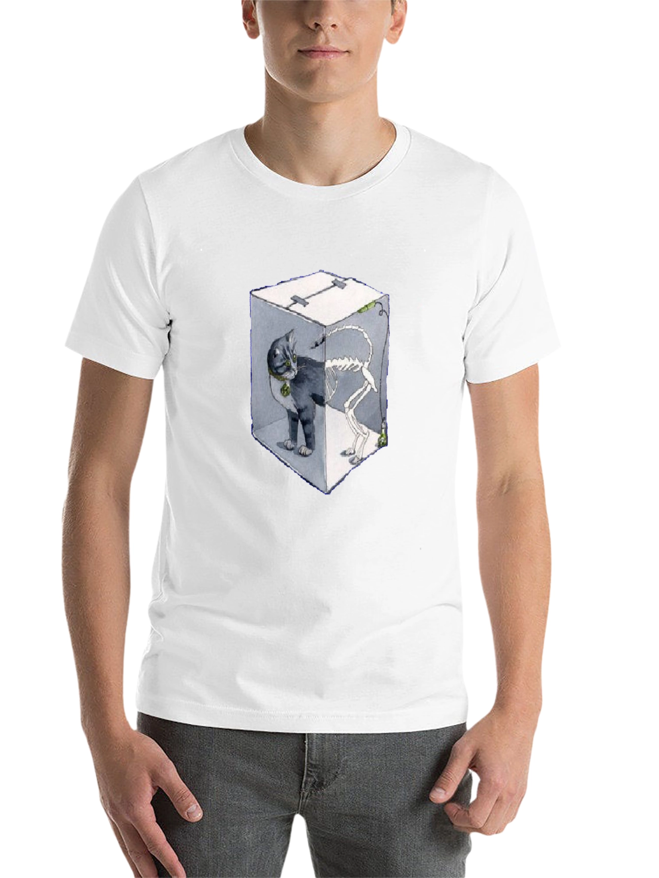 Black Schrödinger's Cat T-Shirt view 14