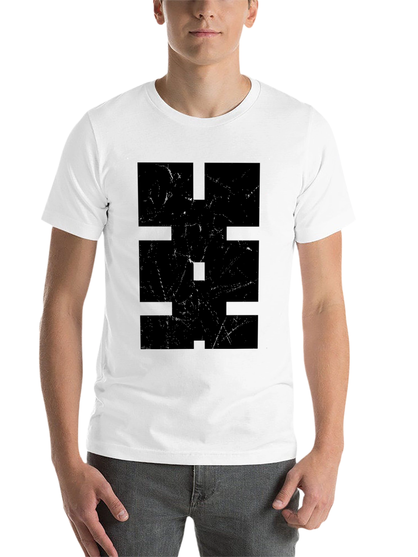 Black Abstract Graphic Black T-Shirt view 14