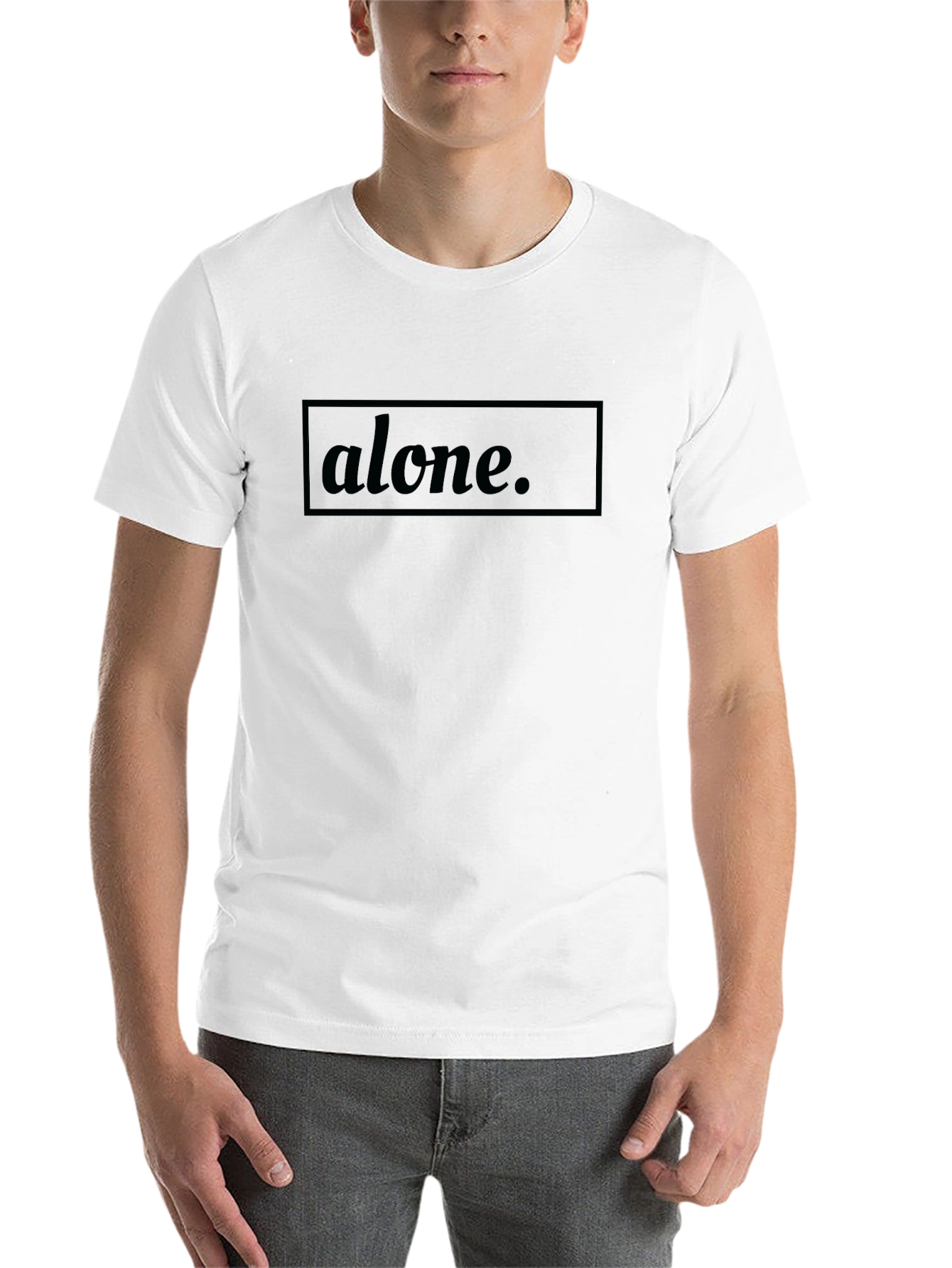 Black Alone Graphic Tee - Men's Black T-Shirt view 14