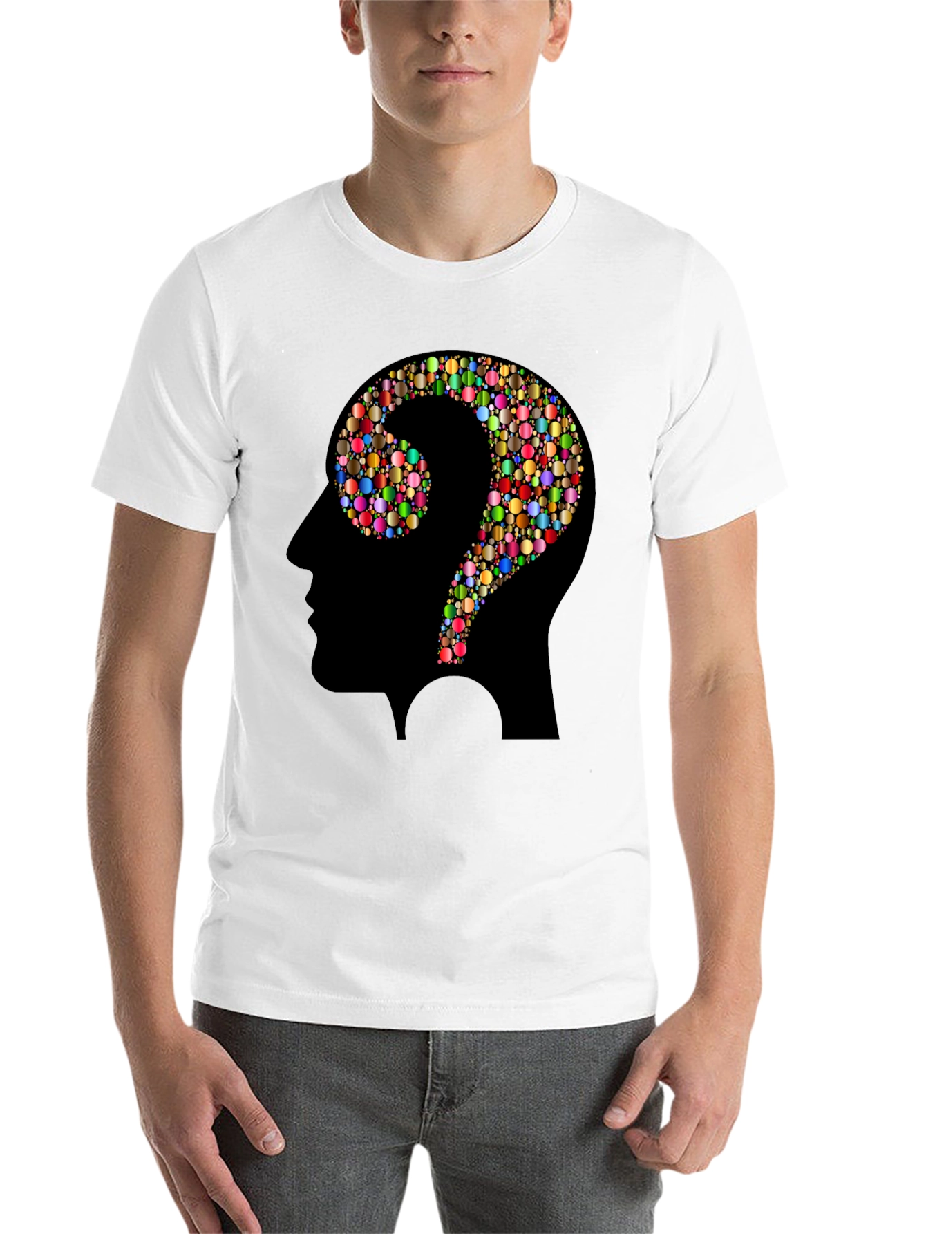 Black Question Mark Mind T-Shirt view 14