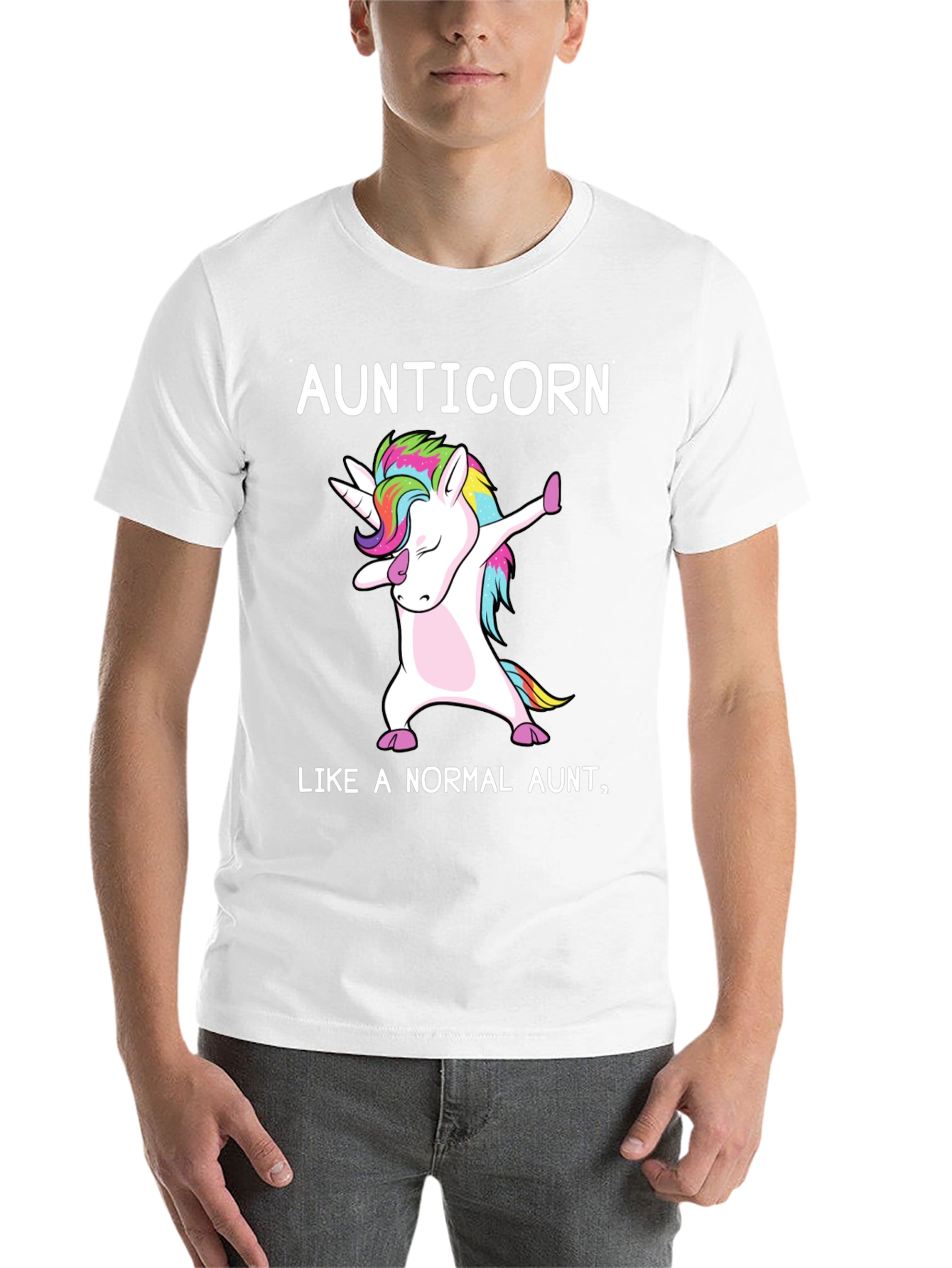 Black Aunticorn Like A Normal Aunt T-Shirt view 14