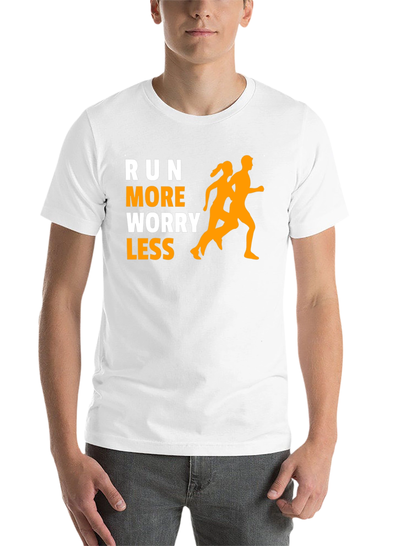 Run More Worry Less T-Shirt - Fitness Motivation - 14