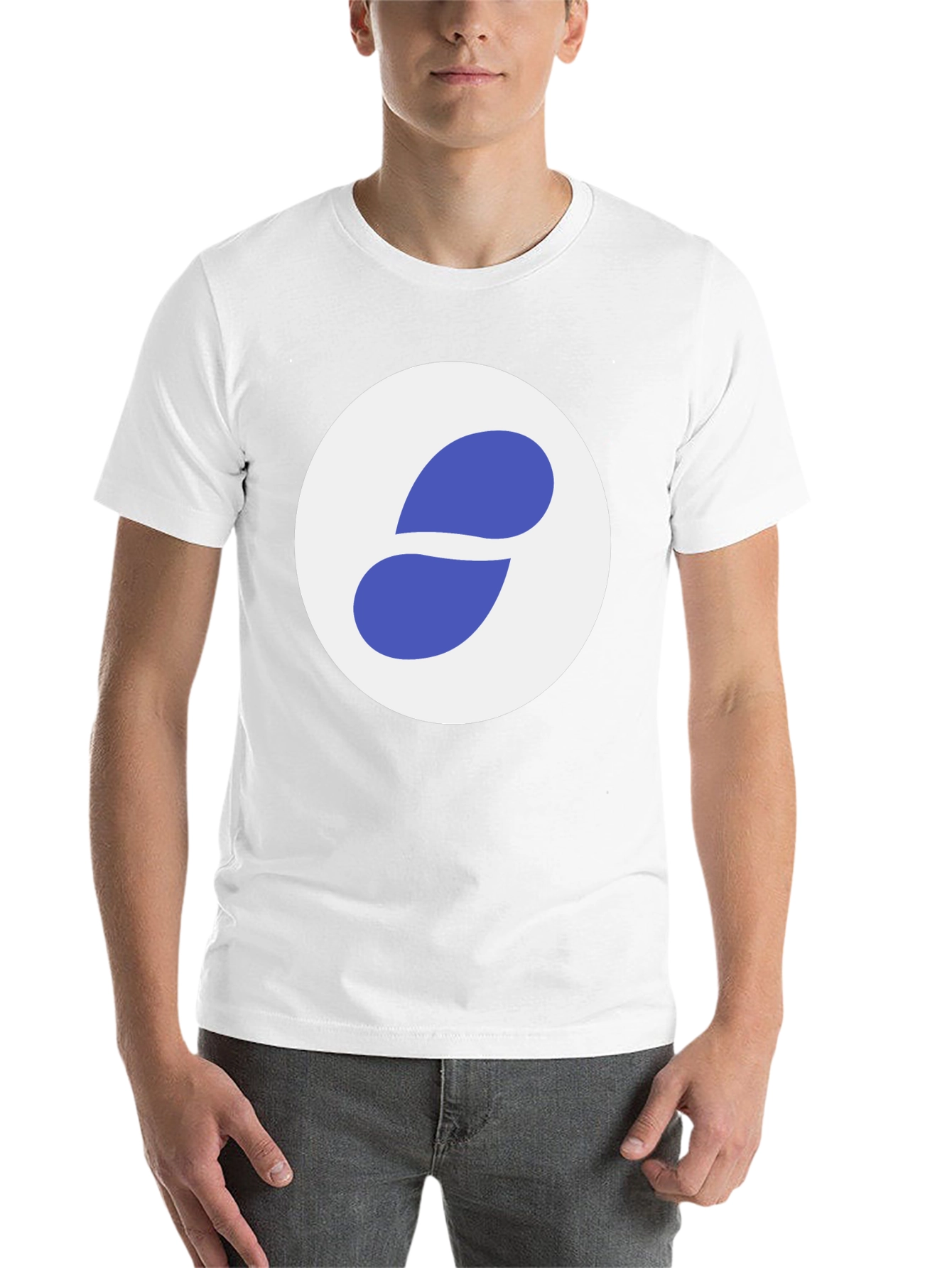 Black T-Shirt with Abstract Circle Logo - 14