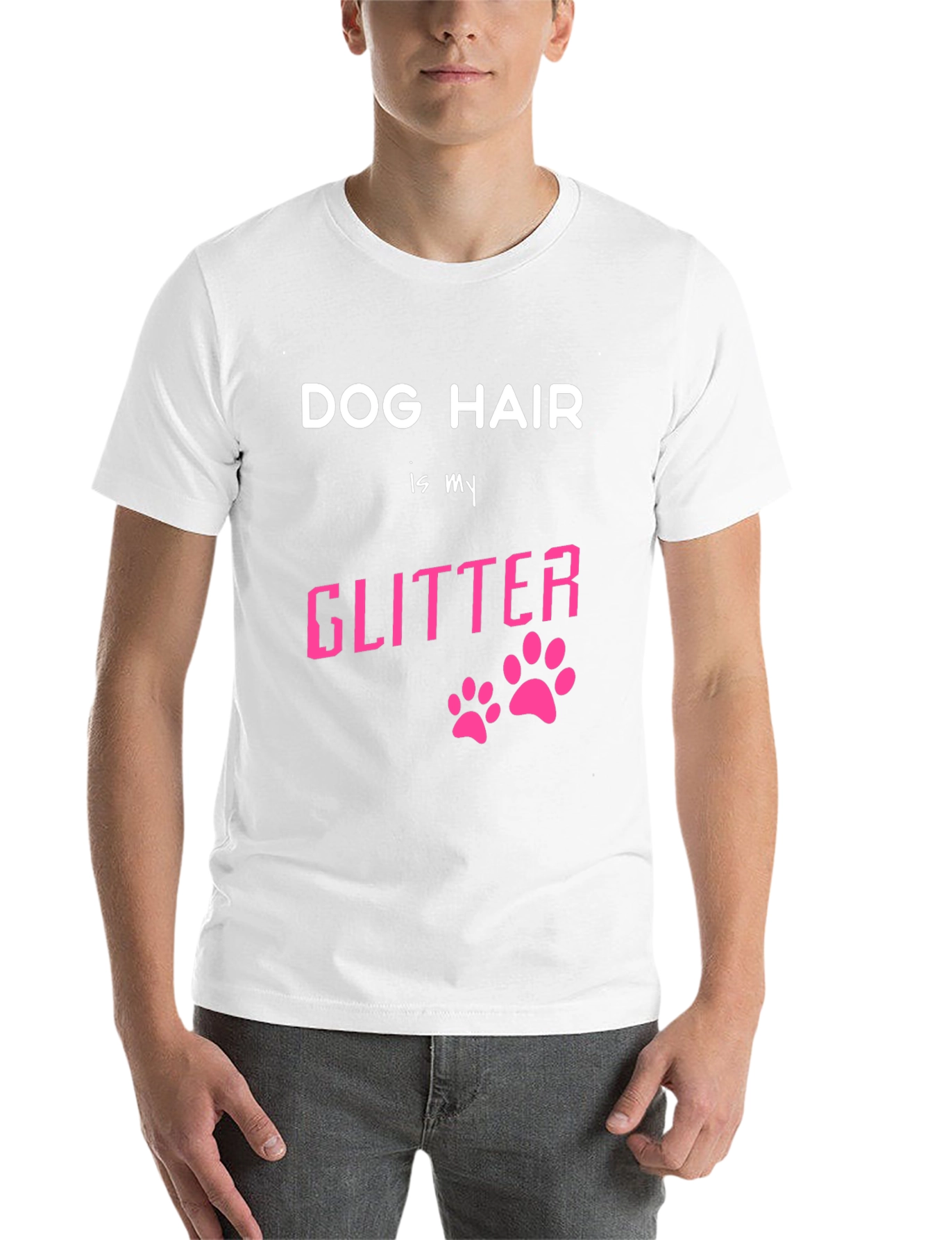 Black Dog Hair is My Glitter Graphic T-Shirt view 14