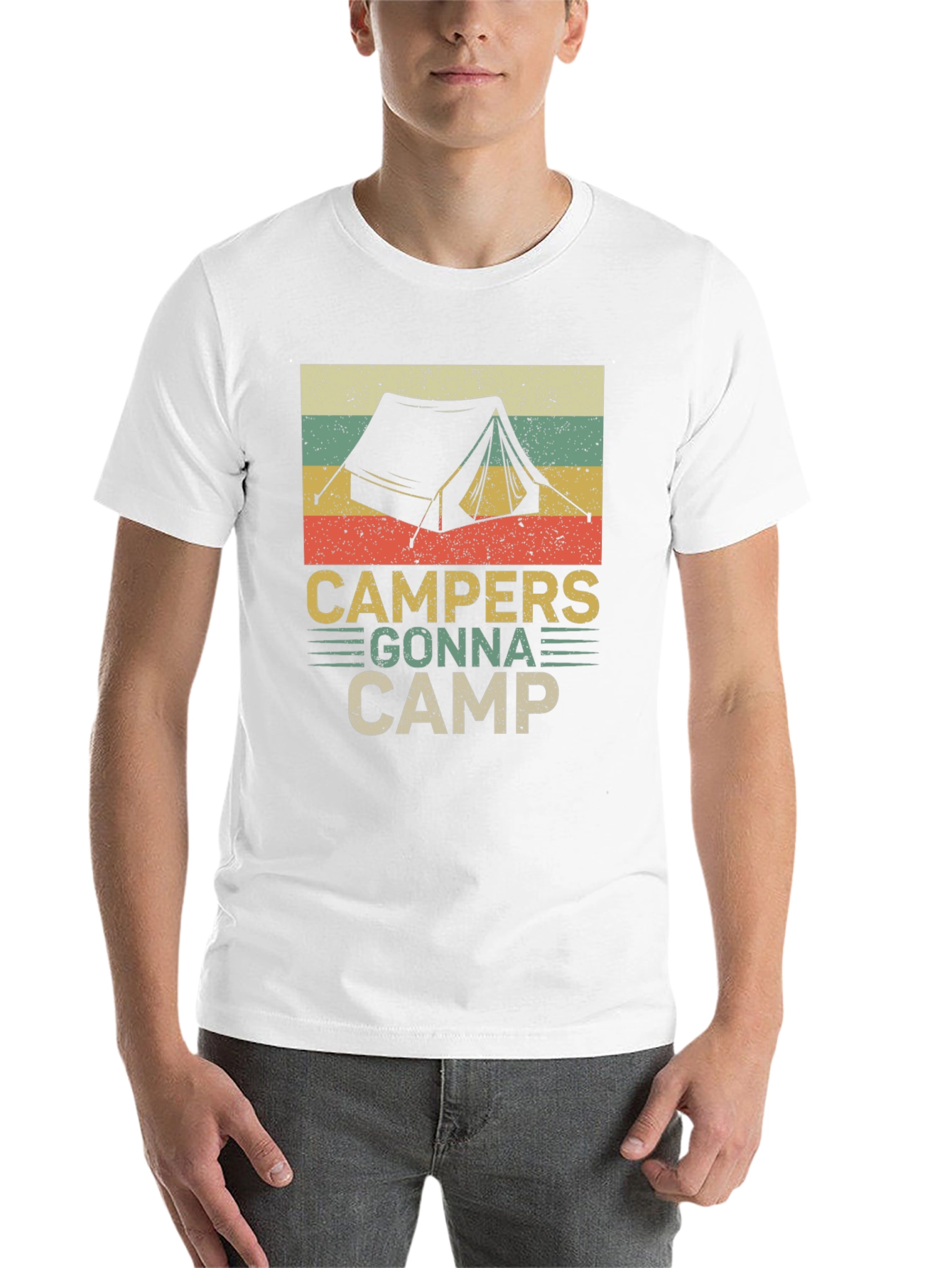 Black Campers Gonna Camp Retro Graphic T-Shirt view 14