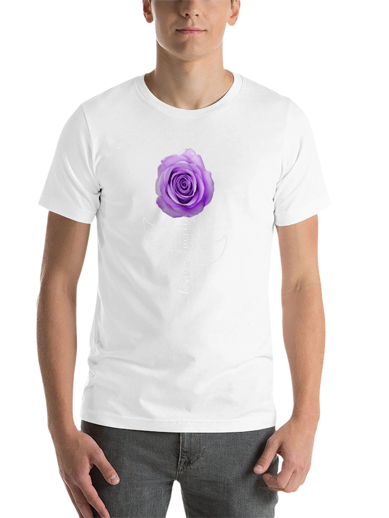 Black Life is Lovely Rose Graphic Tee - Black view 14
