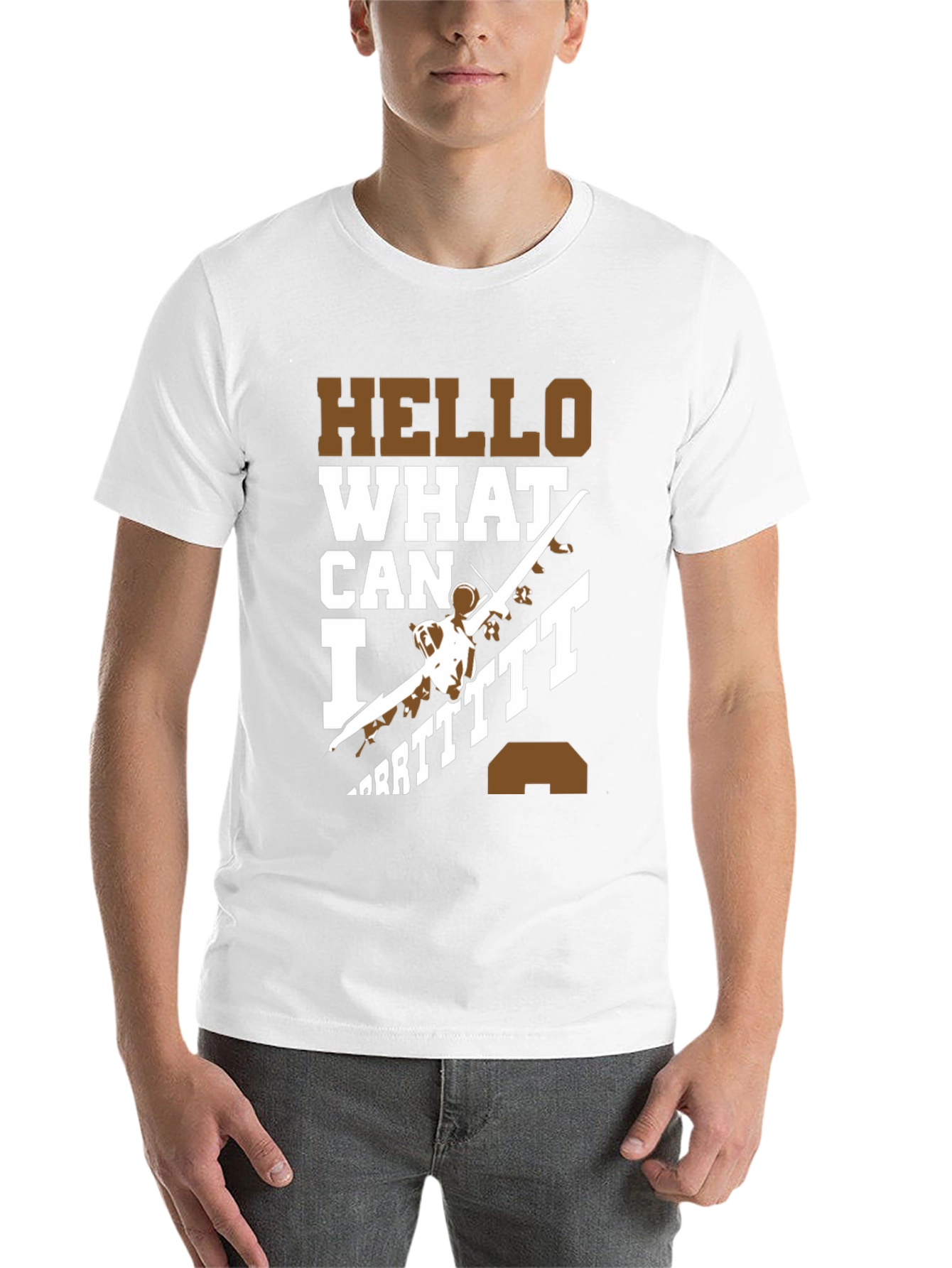 Black Hello What Can I Do T-Shirt view 14