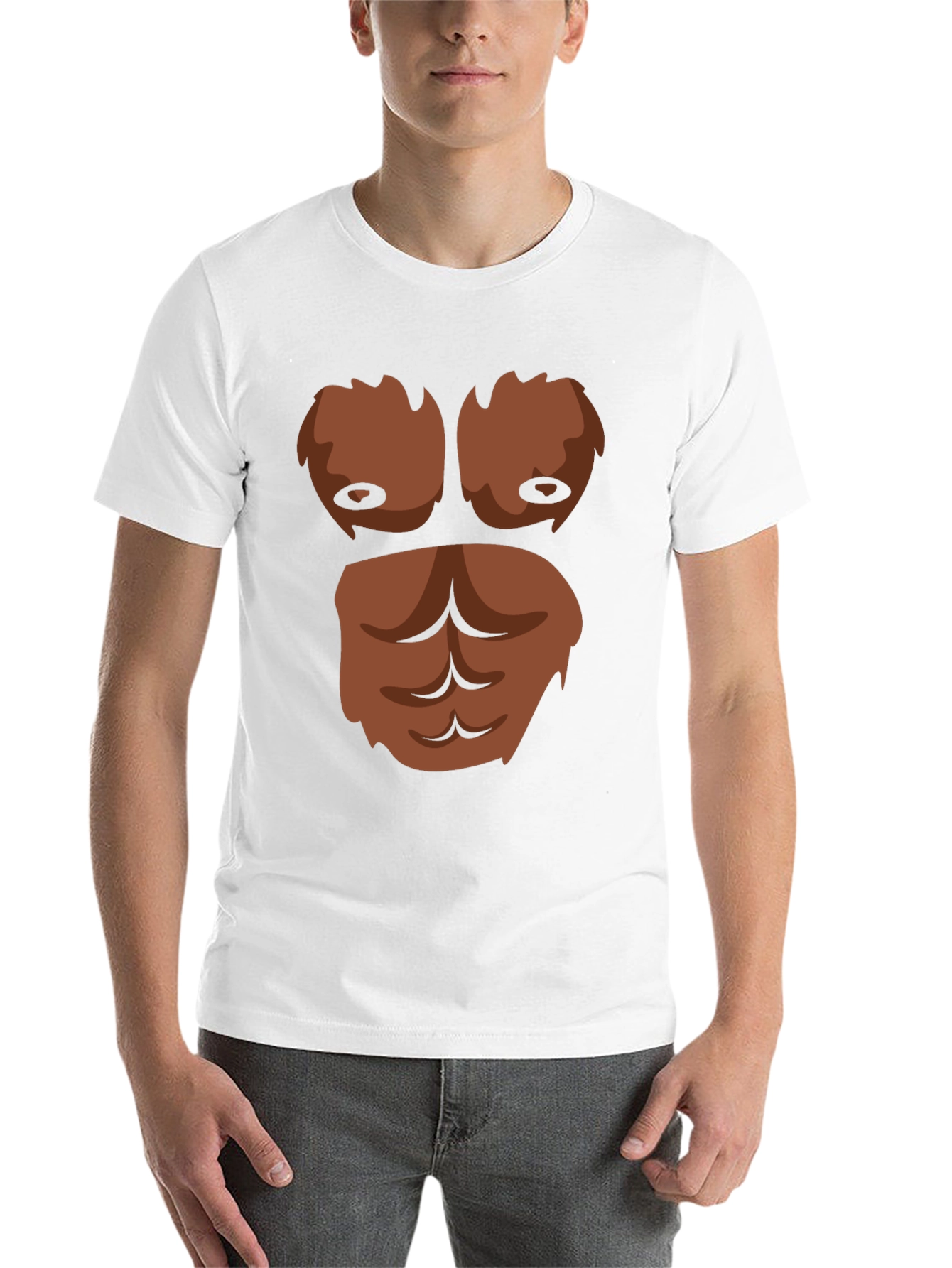 Black Gorilla Chest Funny Graphic T-Shirt view 14