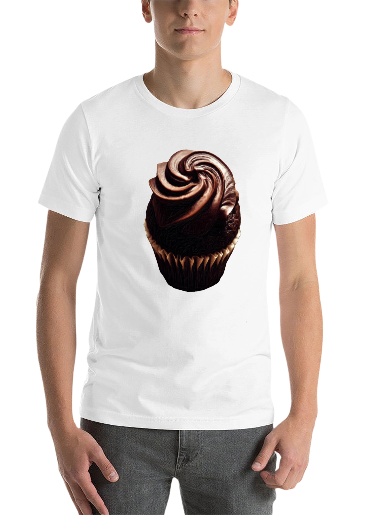 Black Chocolate Cupcake Graphic Tee - Sweet Treat Shirt view 14