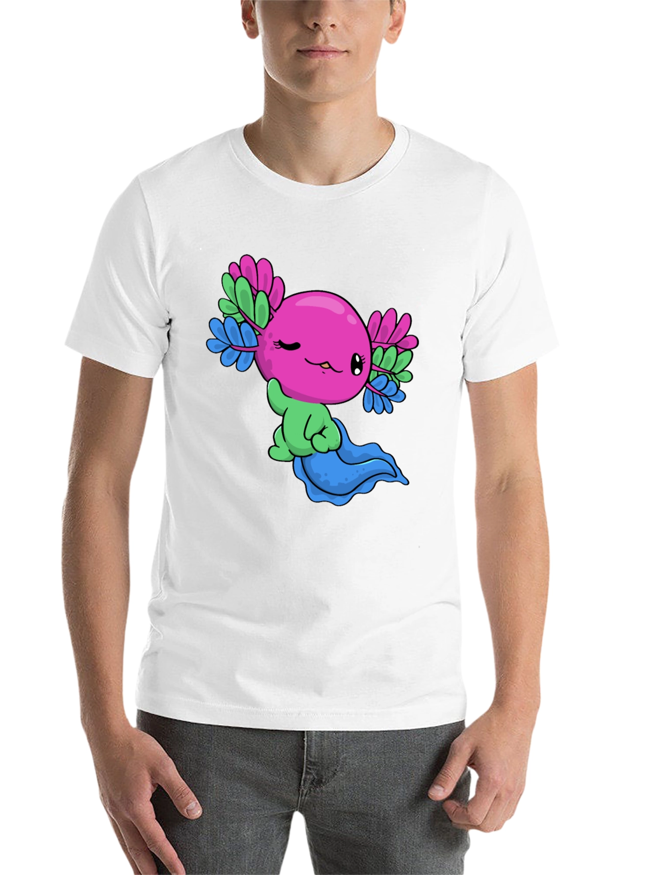 Black Axolotl Pride T-Shirt: Cute & Colorful Tee view 14