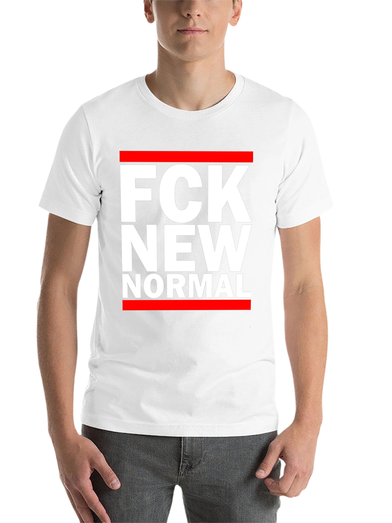 Black FCK New Normal T-Shirt - Bold Statement Tee view 14