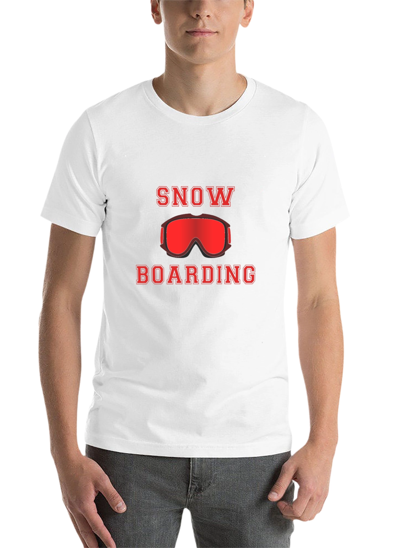 Black Snowboarding T-Shirt -  Sports Graphic Tee view 14