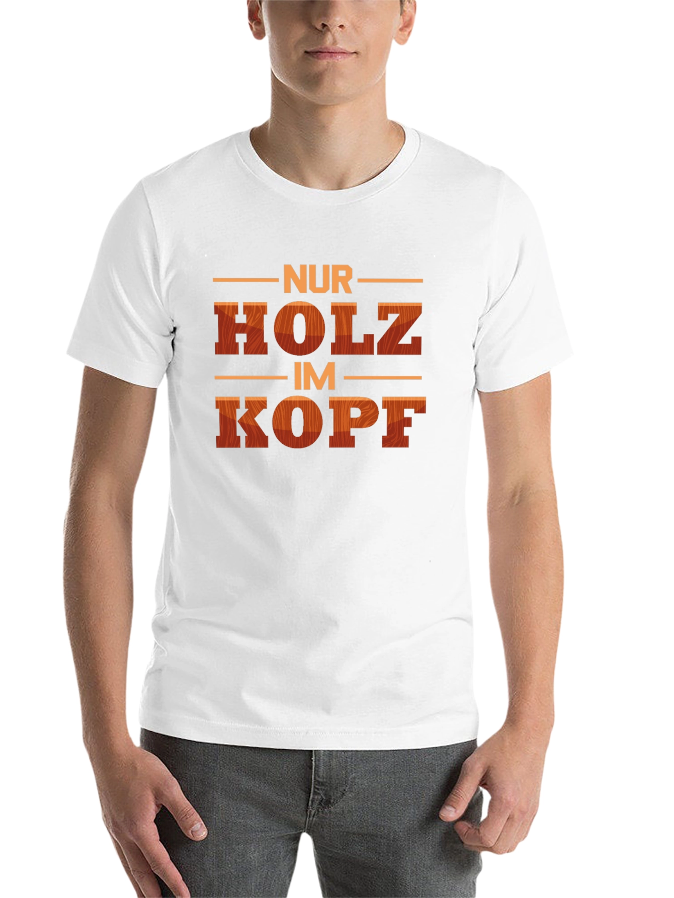 Black Nur Holz Im Kopf Funny T-Shirt view 14