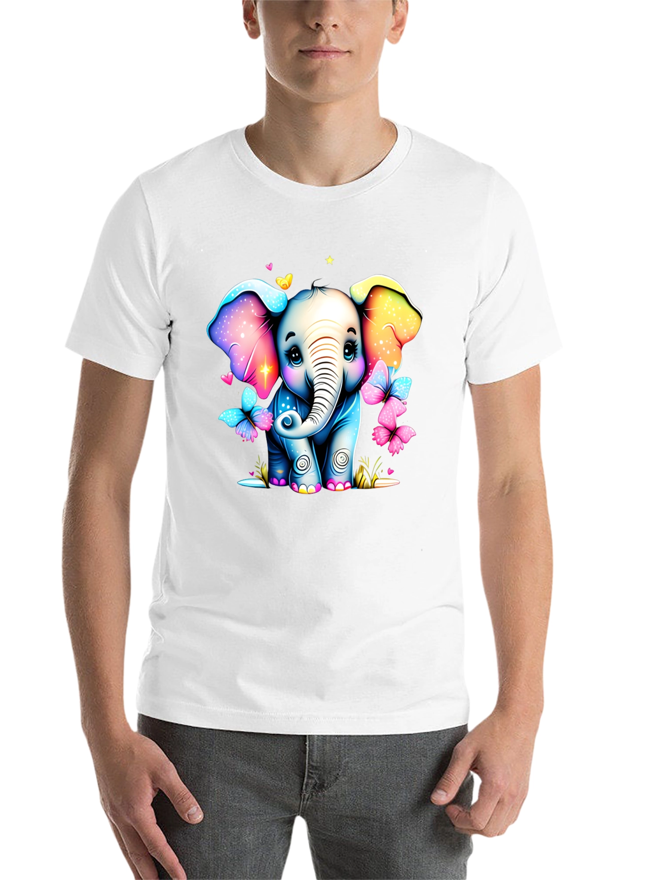 Black Cute Elephant T-Shirt view 14