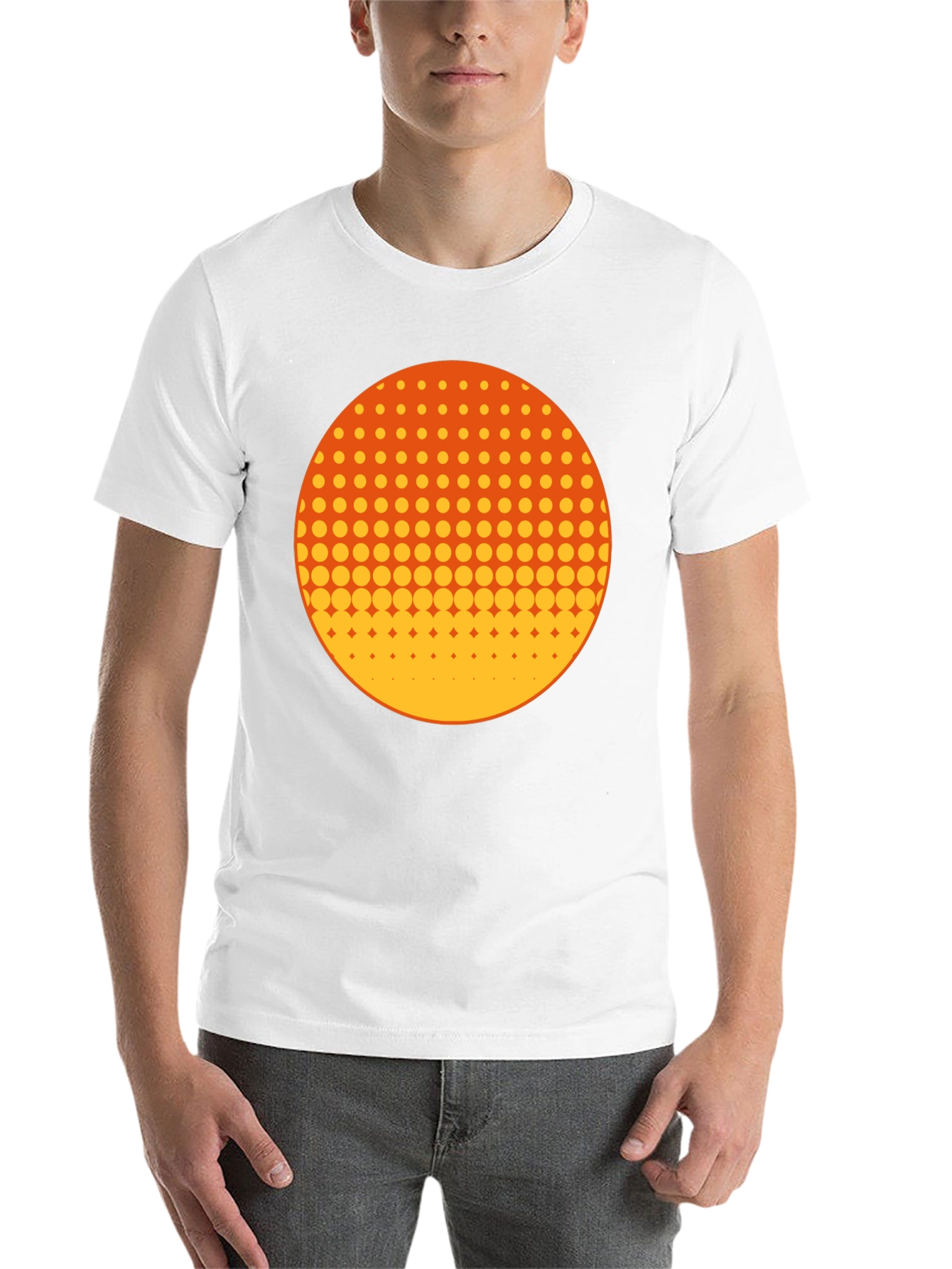 Black Retro Halftone Circle Graphic Tee - Black view 14