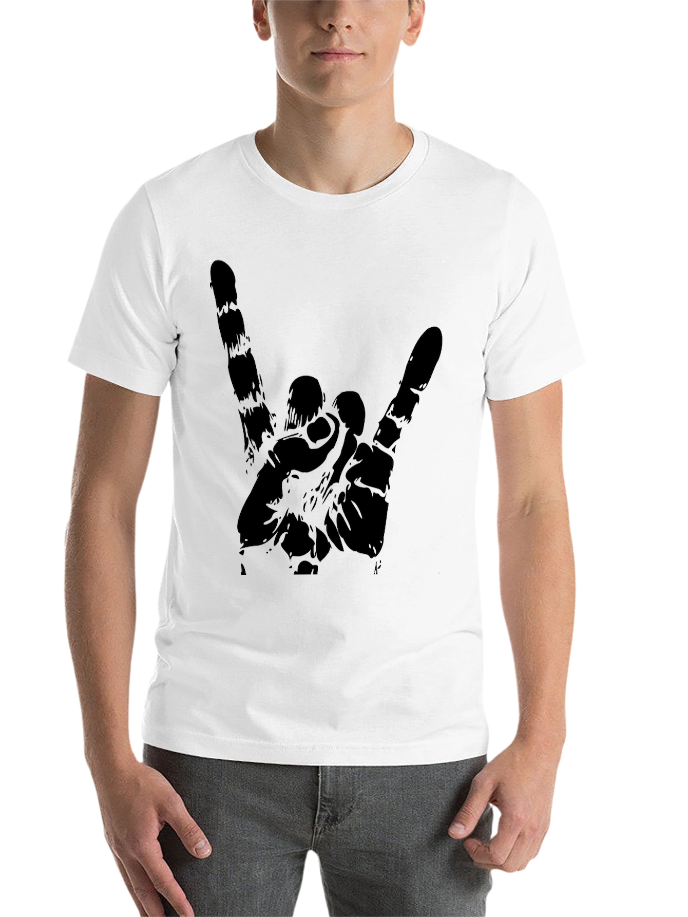 Black Rock On Graphic Black T-Shirt view 14