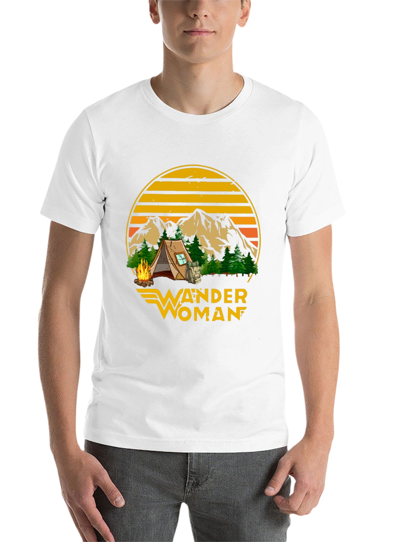 Black Wander Woman Camping Graphic Tee - Black view 14