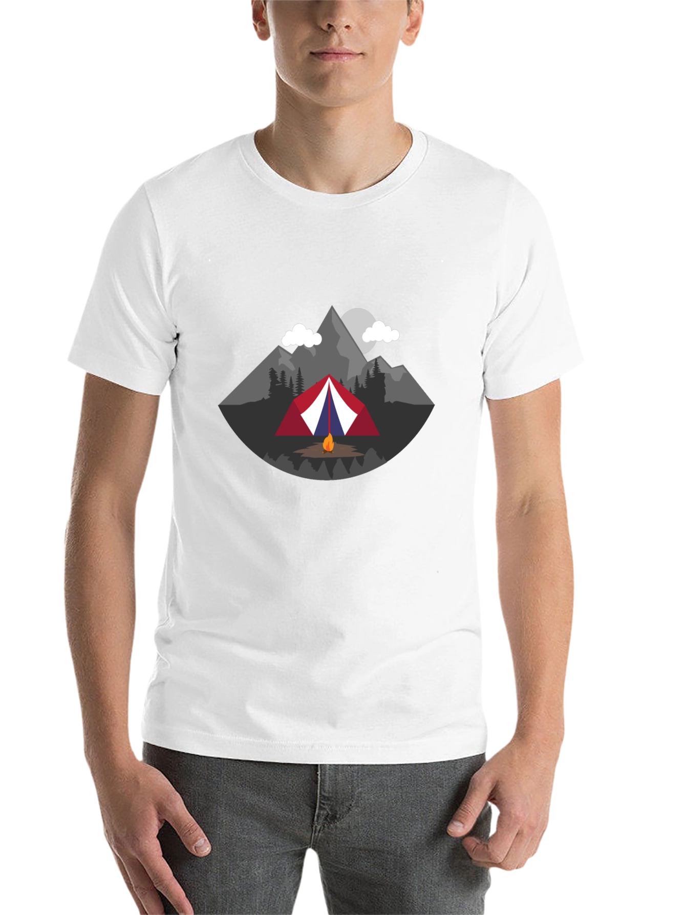 Black Camping Adventure Graphic Tee - Black view 14