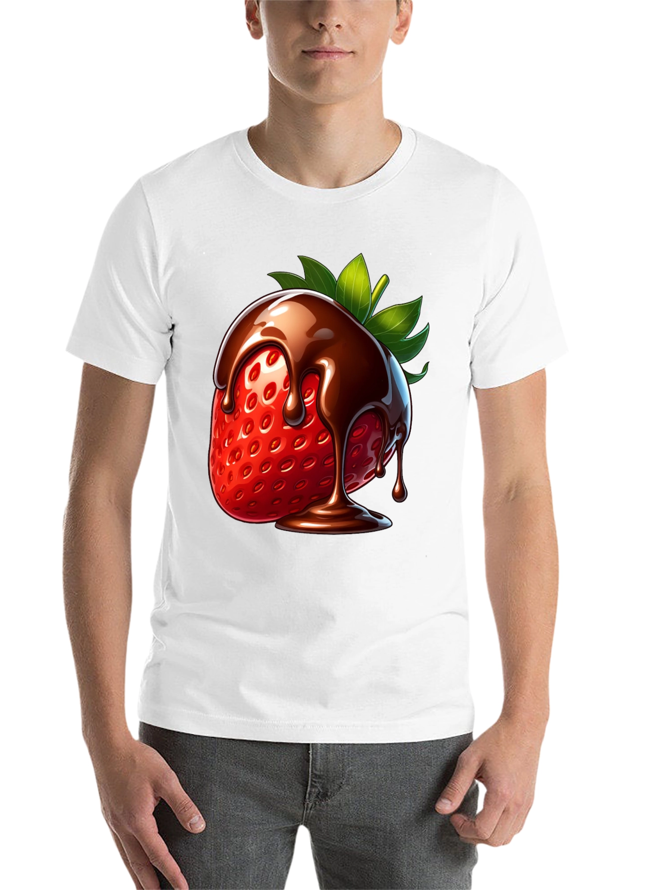 Black Chocolate Strawberry Graphic Tee view 14